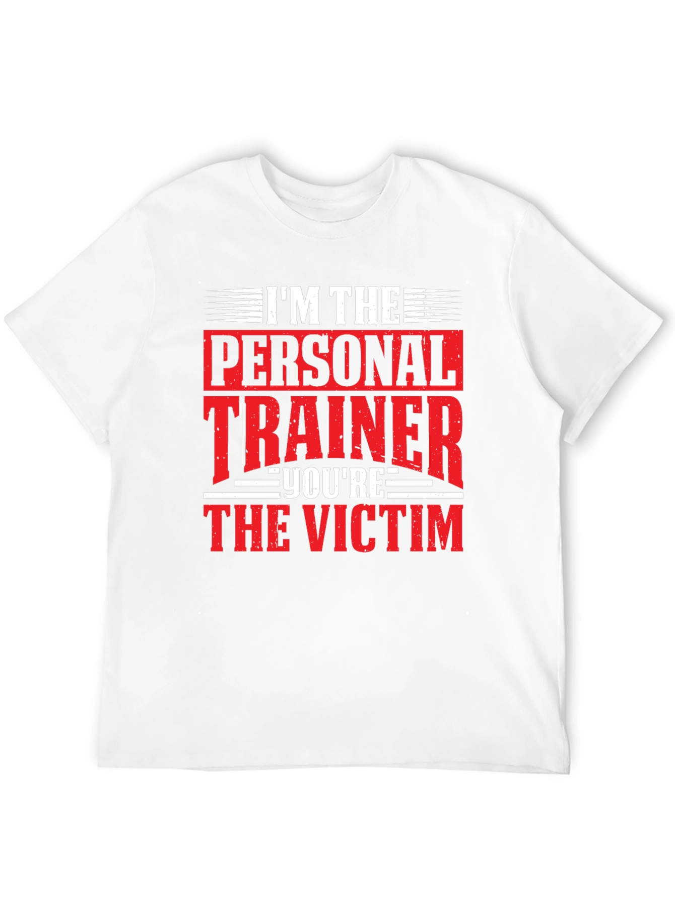Personal Trainer Victim Black Graphic Tee