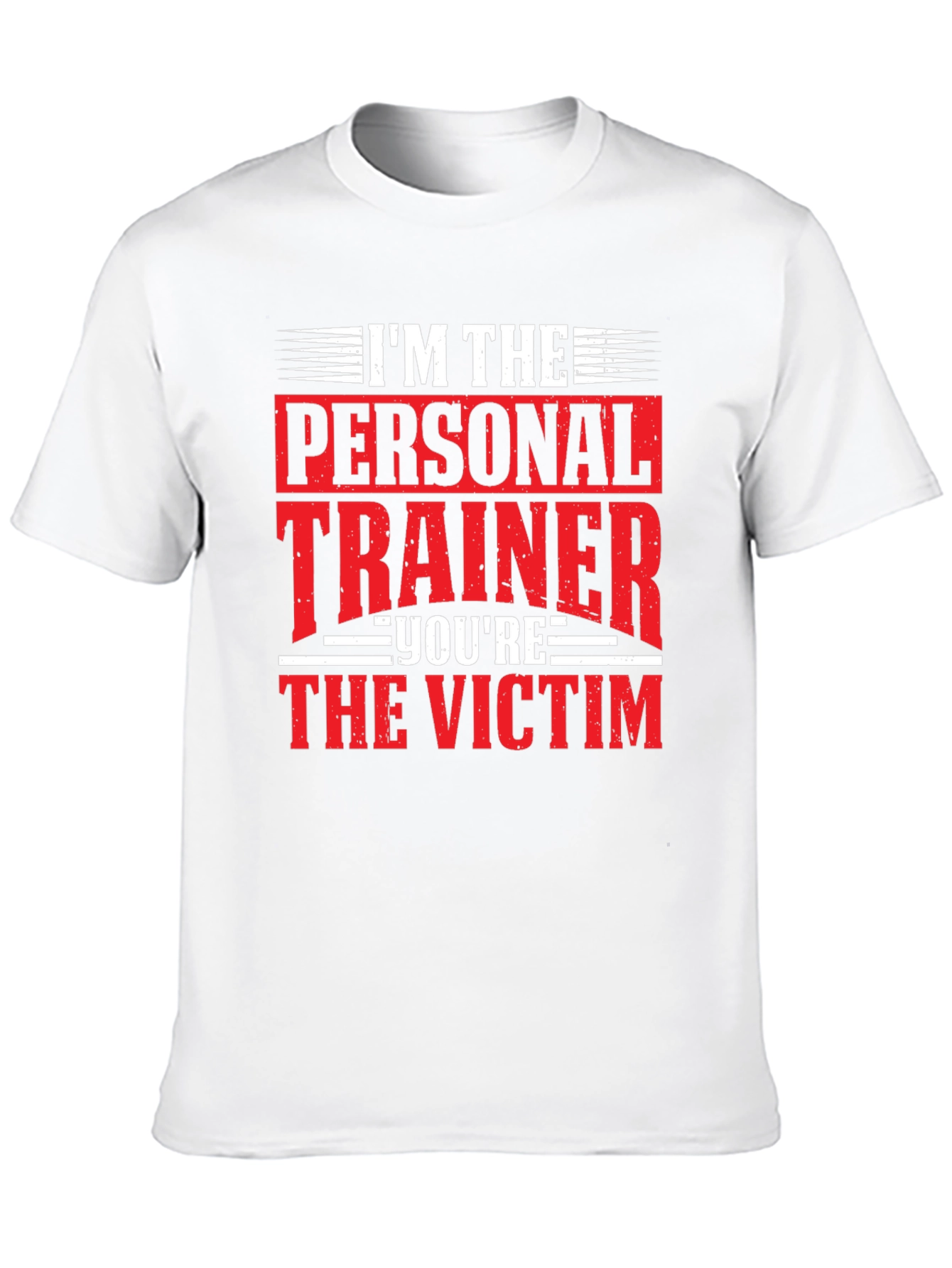 Personal Trainer Victim Black Graphic Tee
