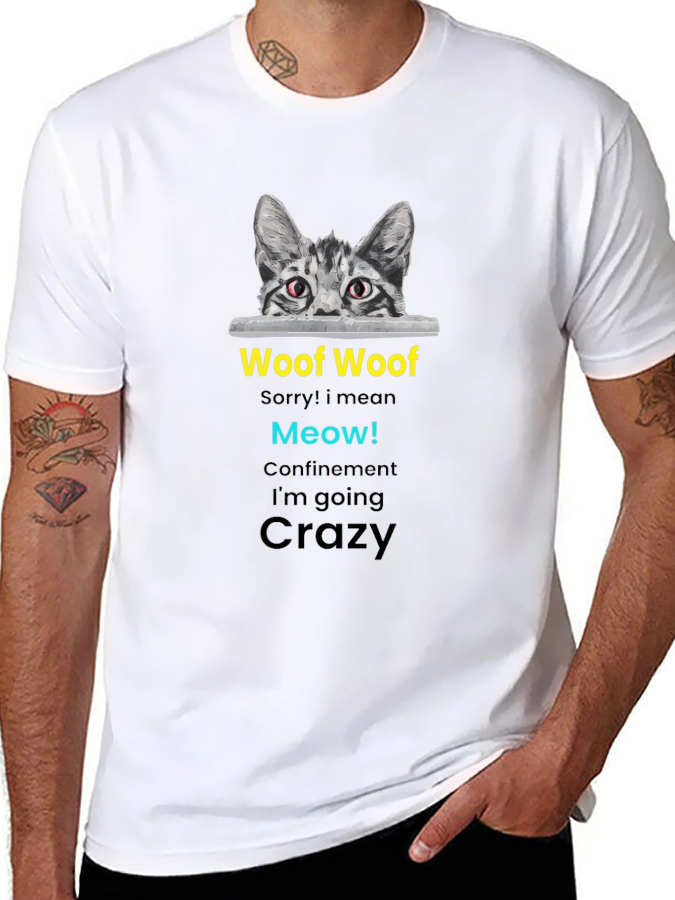 Funny Crazy Cat T-Shirt