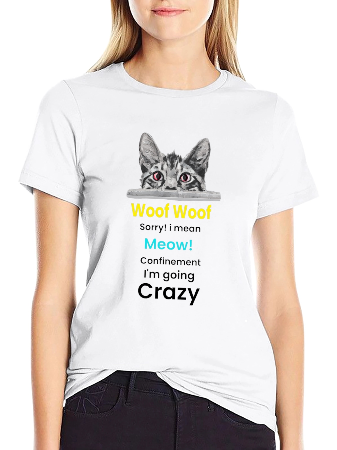 Funny Crazy Cat T-Shirt