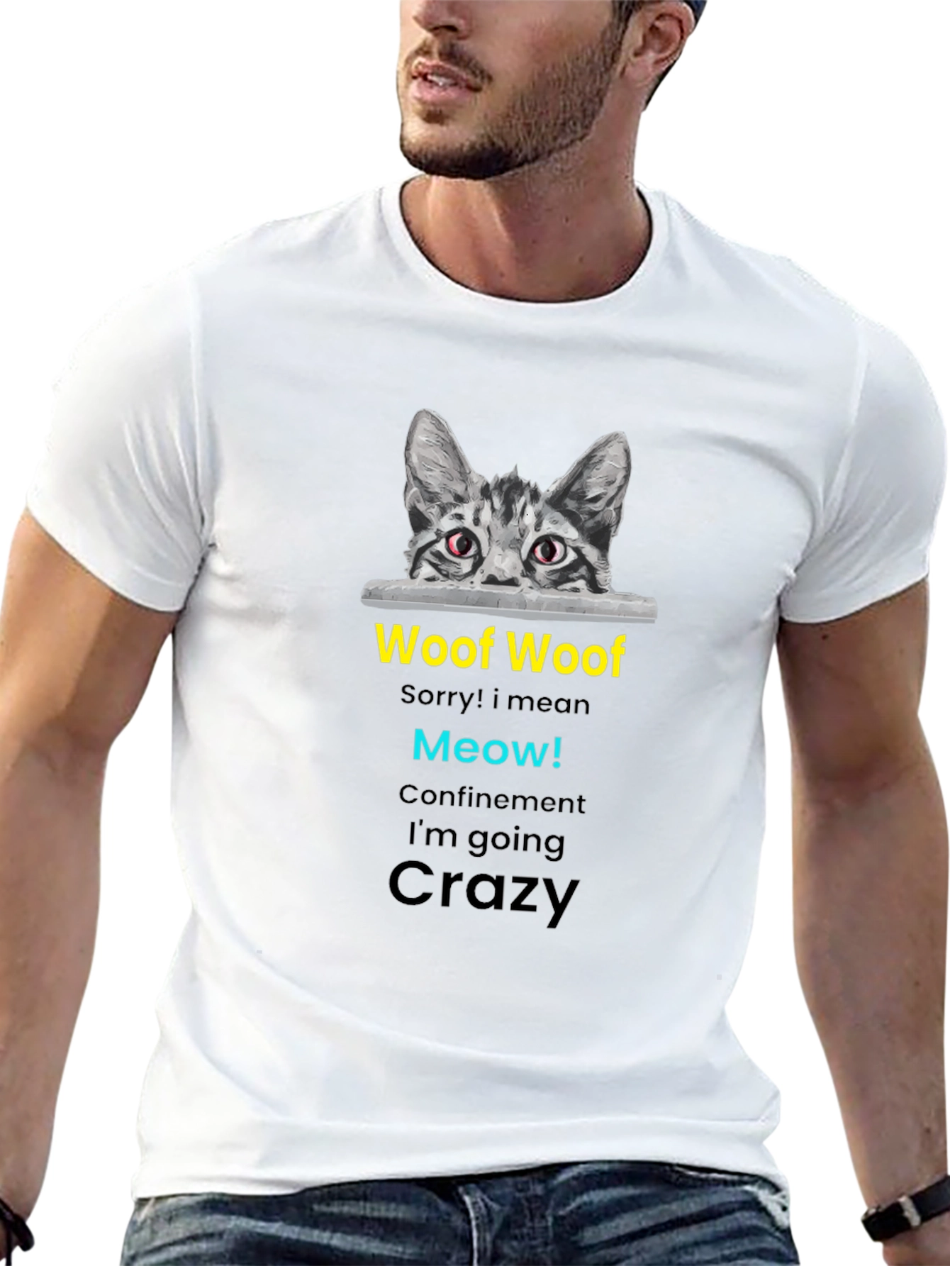 Funny Crazy Cat T-Shirt