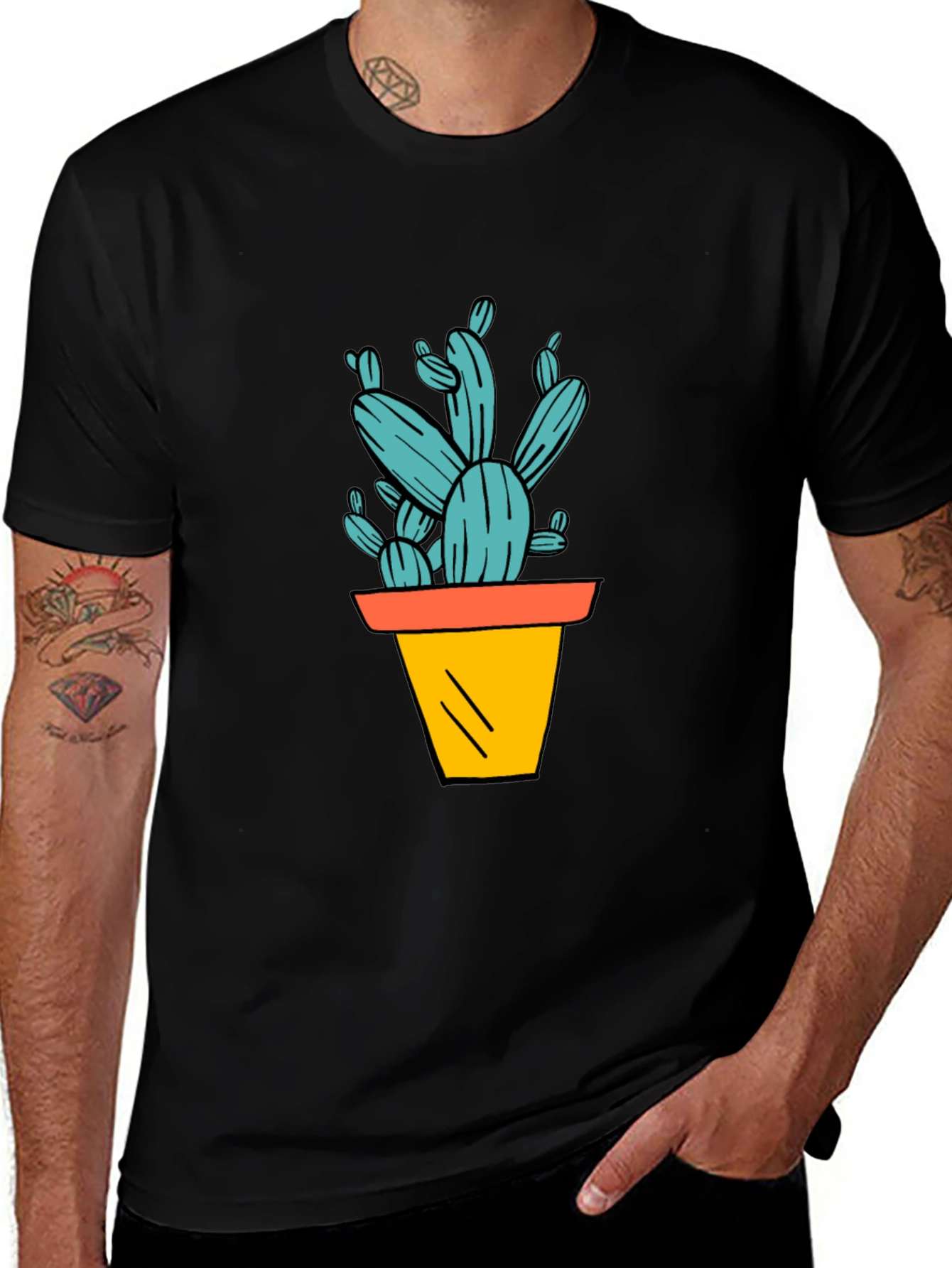 Cactus Plant Graphic T-Shirt - Stylish and Comfortable
