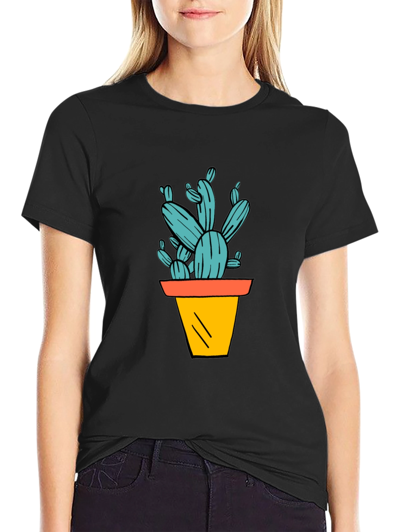 Cactus Plant Graphic T-Shirt - Stylish and Comfortable