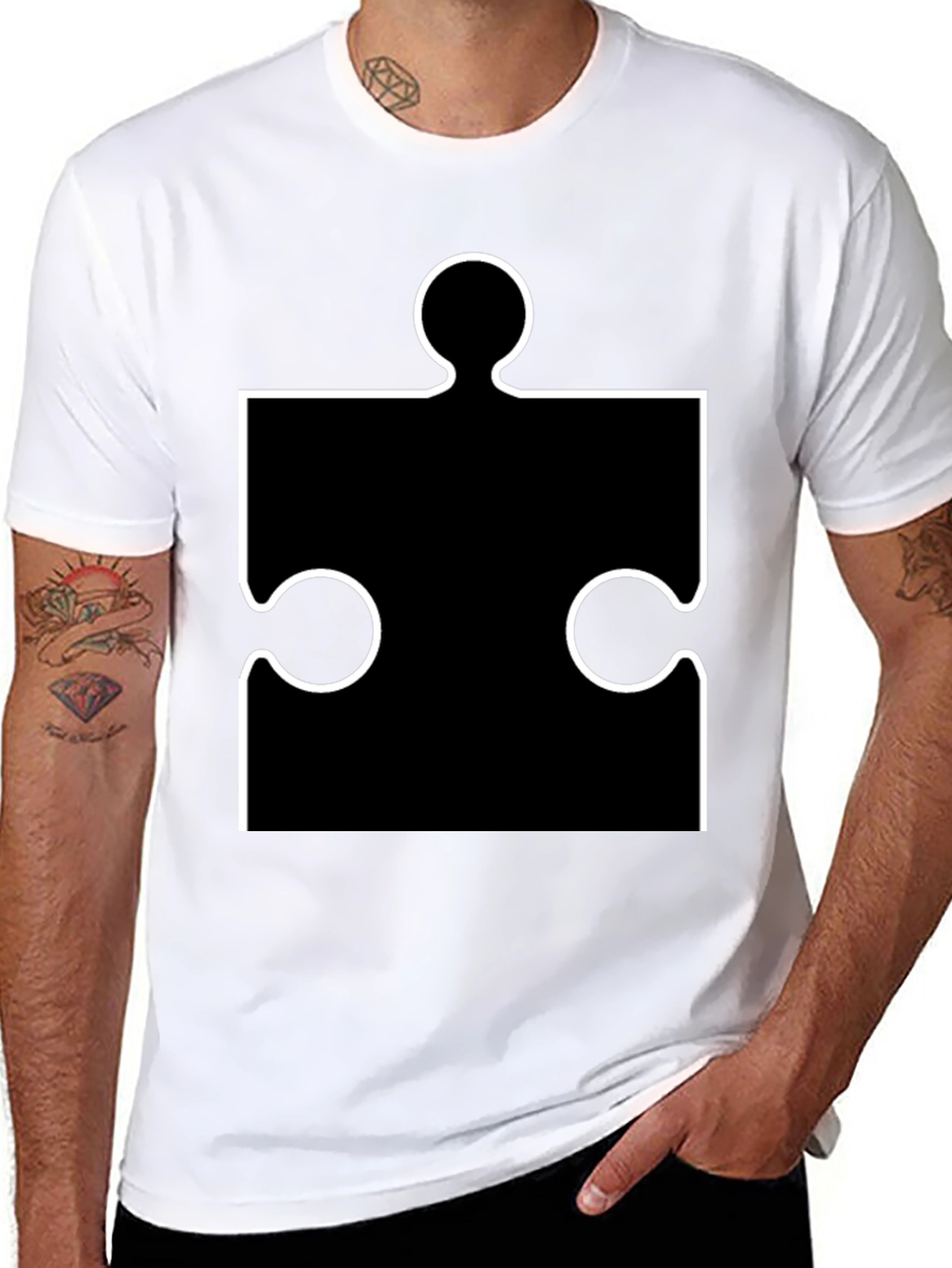 Puzzle Piece Graphic T-Shirt - Autism Awareness