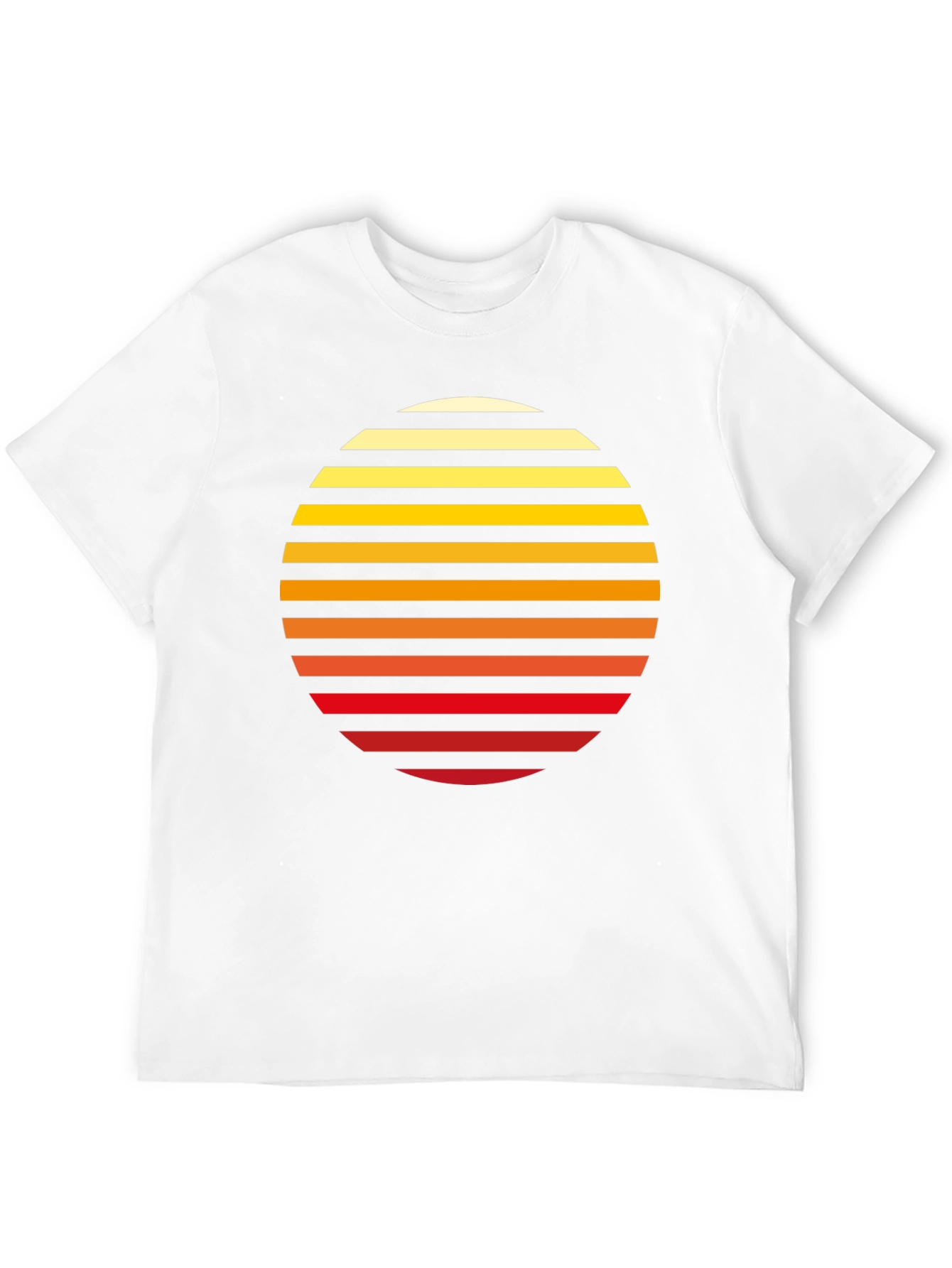 Retro Sunset Striped Graphic Tee