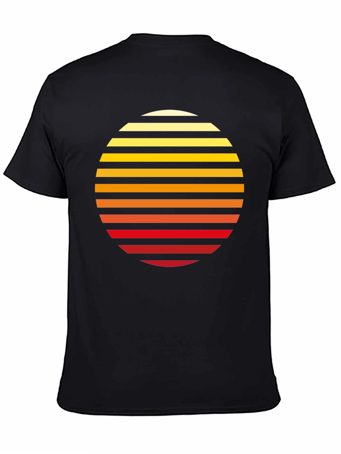 Retro Sunset Striped Graphic Tee
