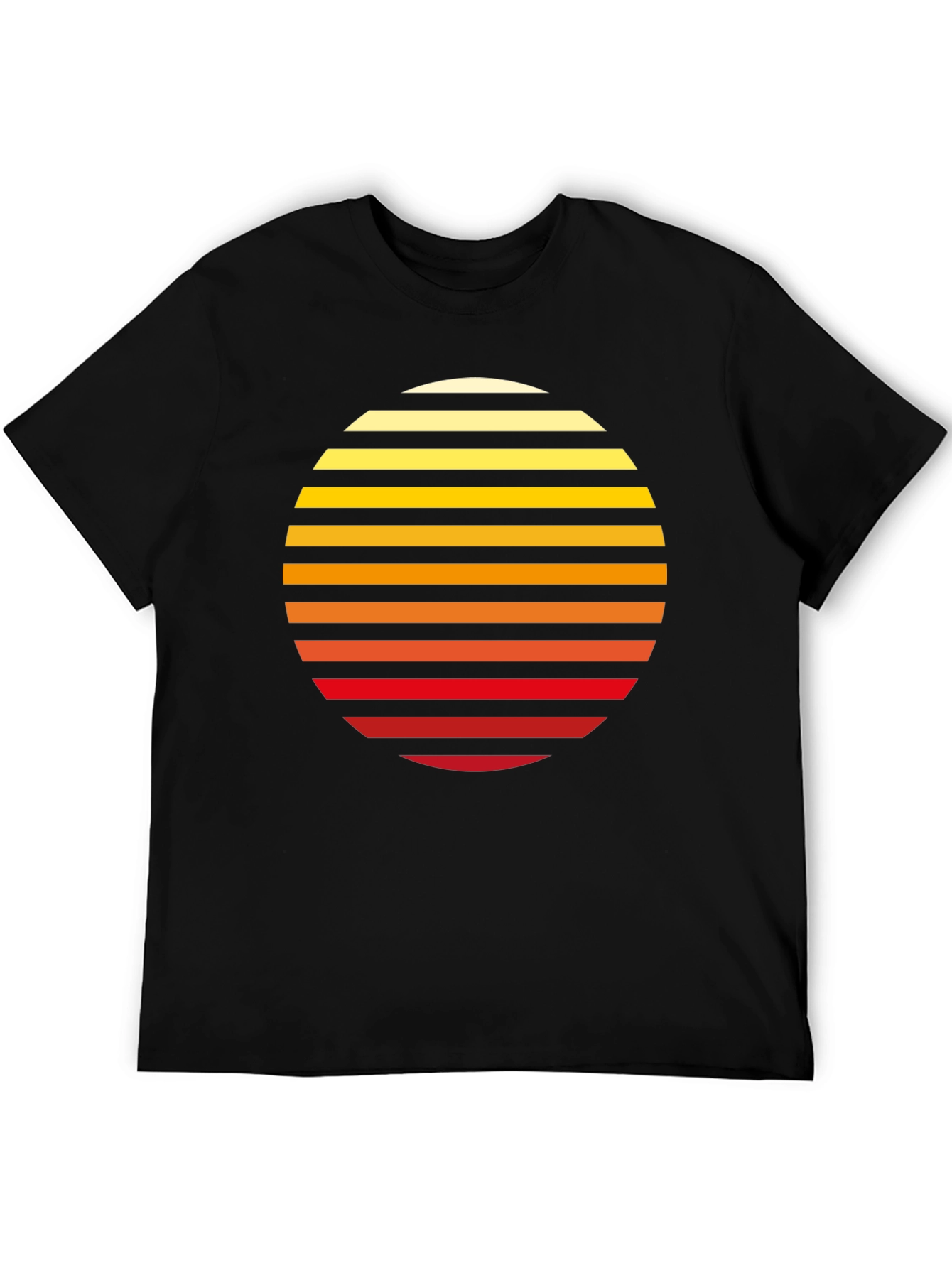 Retro Sunset Striped Graphic Tee