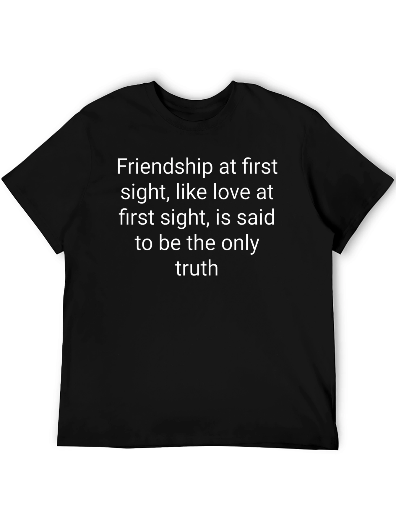 Friendship at First Sight Black Graphic Tee