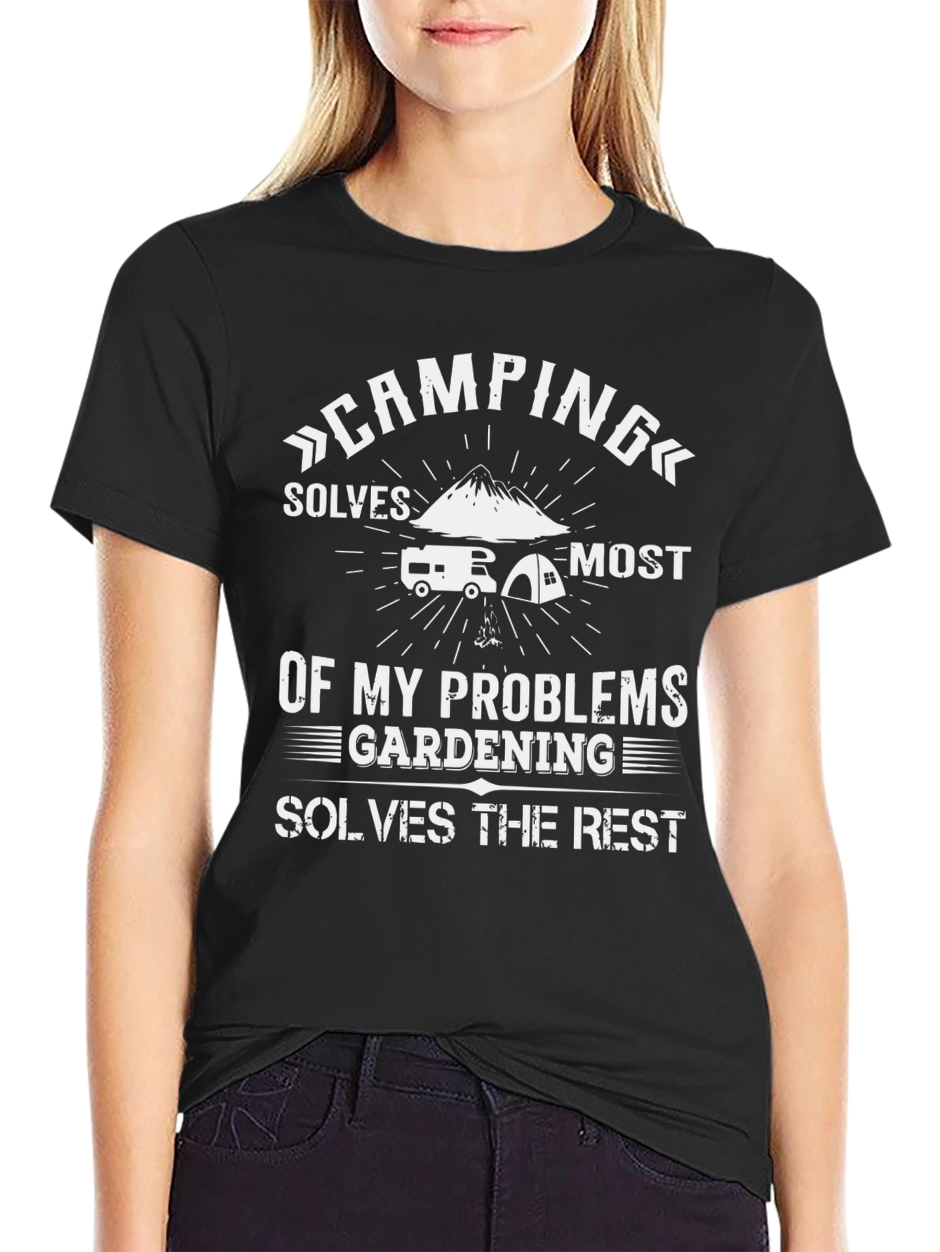 Camping & Gardening T-Shirt: Problem Solver Tee