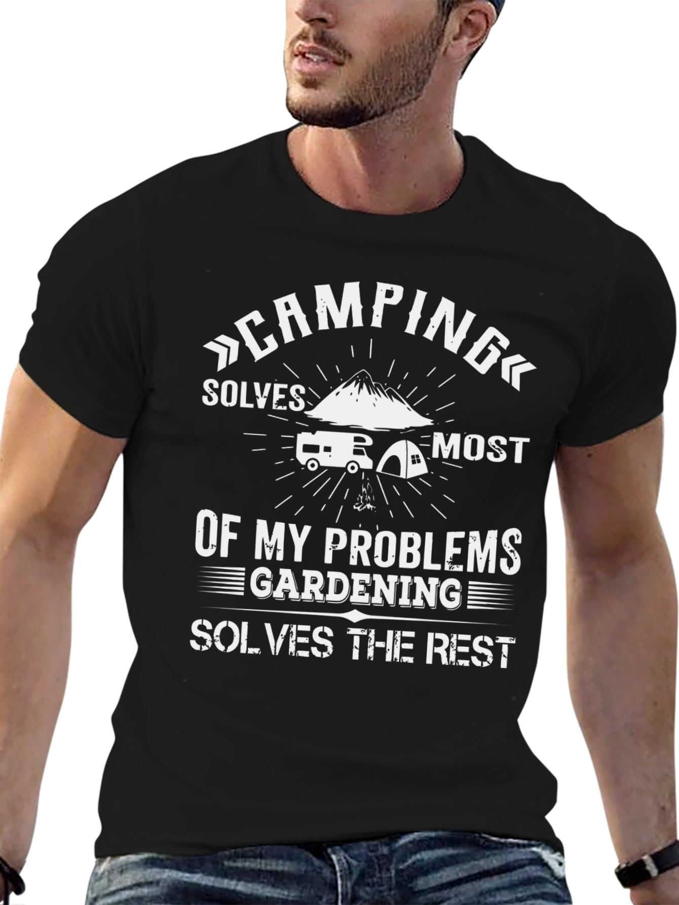 Camping & Gardening T-Shirt: Problem Solver Tee