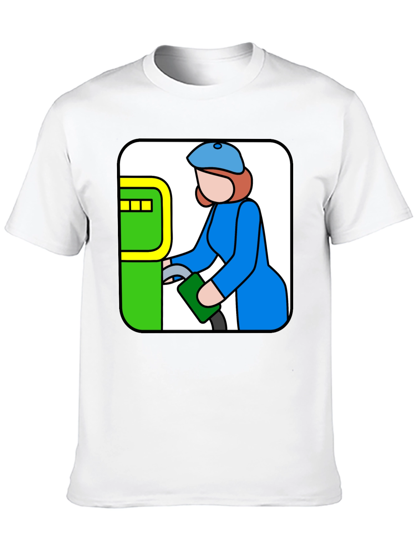 Gas Station Attendant Graphic Tee - Black Cotton T-Shirt