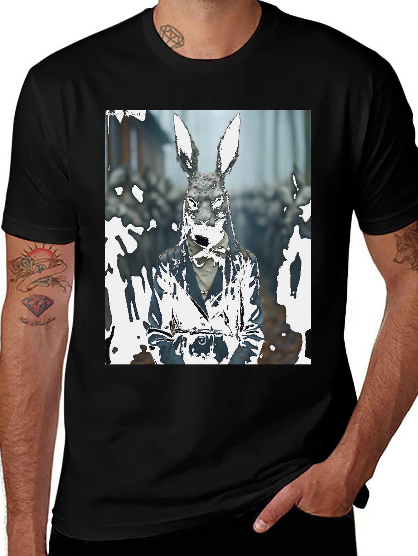 Rabbit Gentleman Graphic T-Shirt
