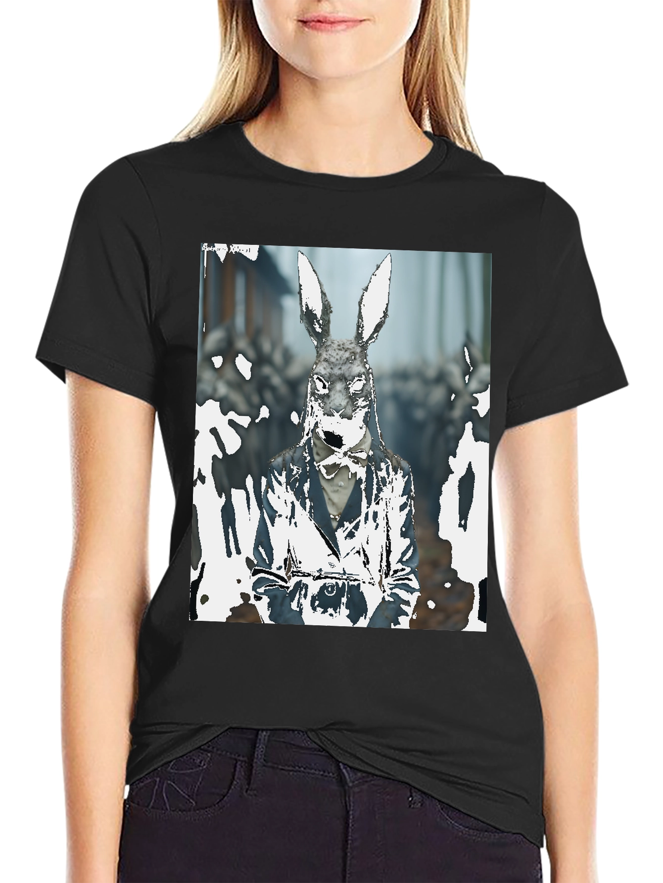Rabbit Gentleman Graphic T-Shirt