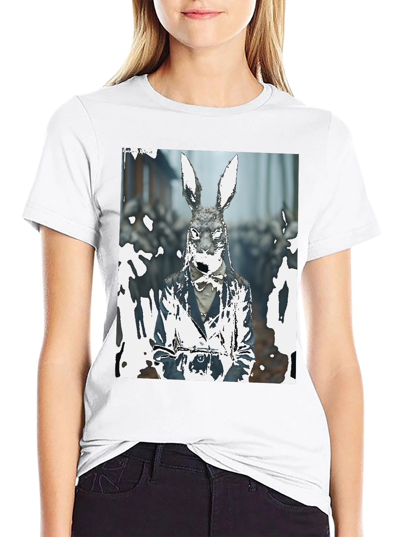 Rabbit Gentleman Graphic T-Shirt