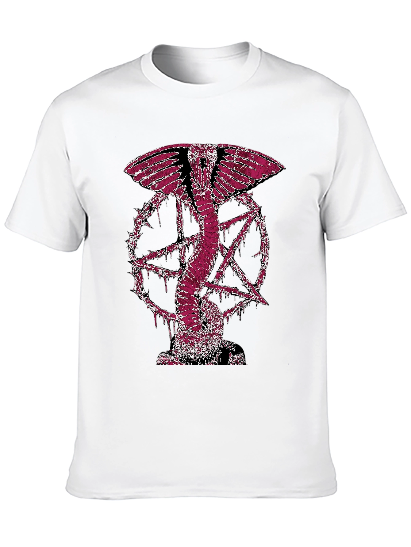 Serpent Star Graphic Tee - Black Cotton