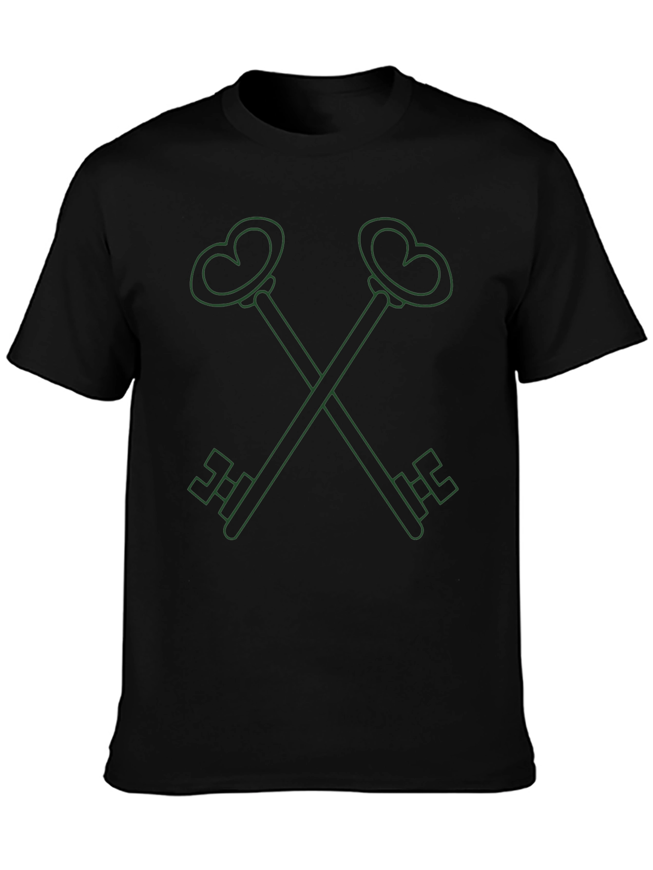 Heart Key Graphic Tee - Stylish Comfort