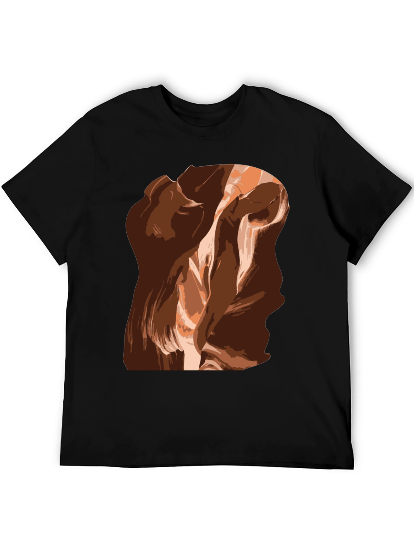 Abstract Canyon Black T-Shirt