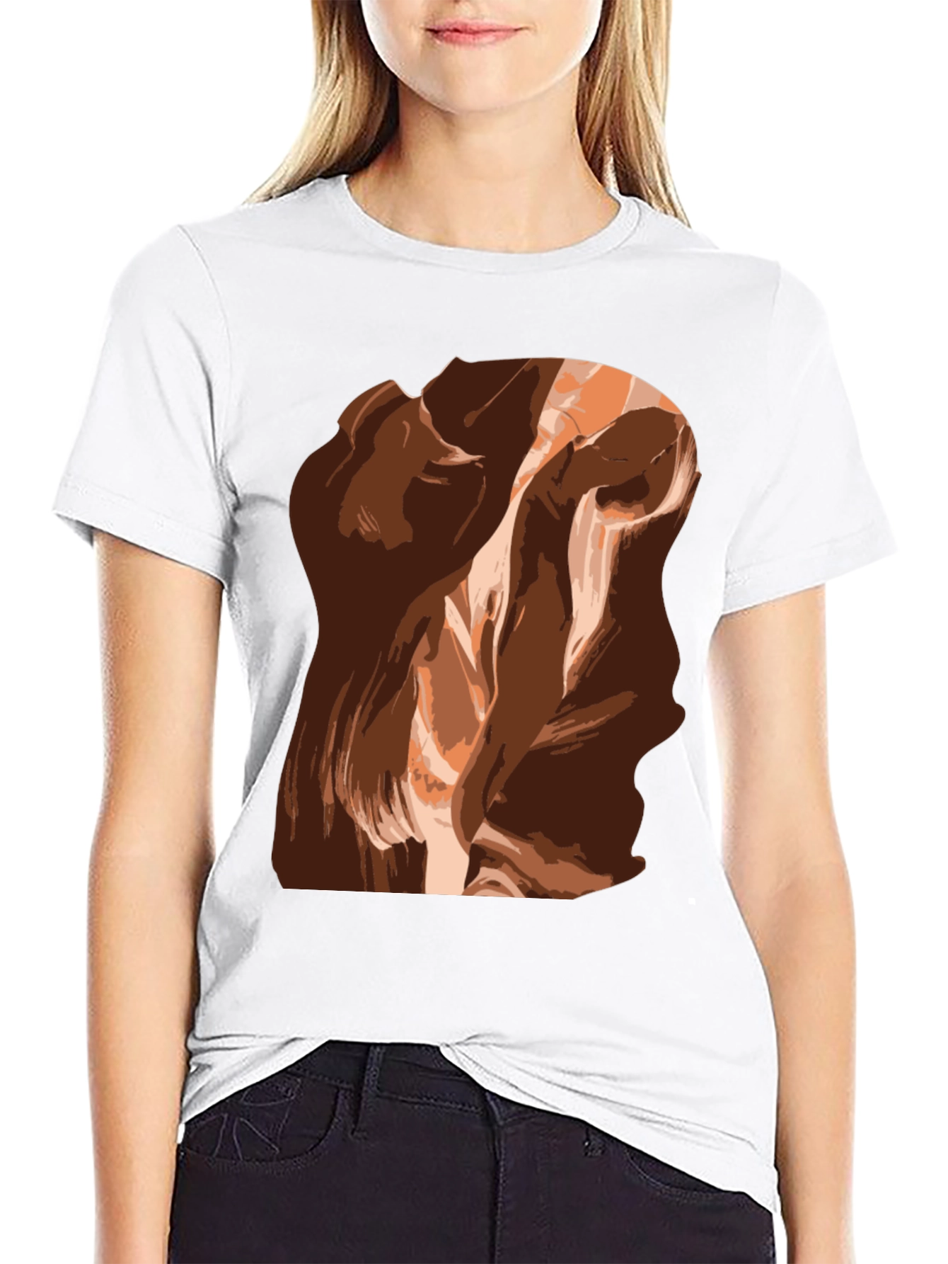Abstract Canyon Black T-Shirt