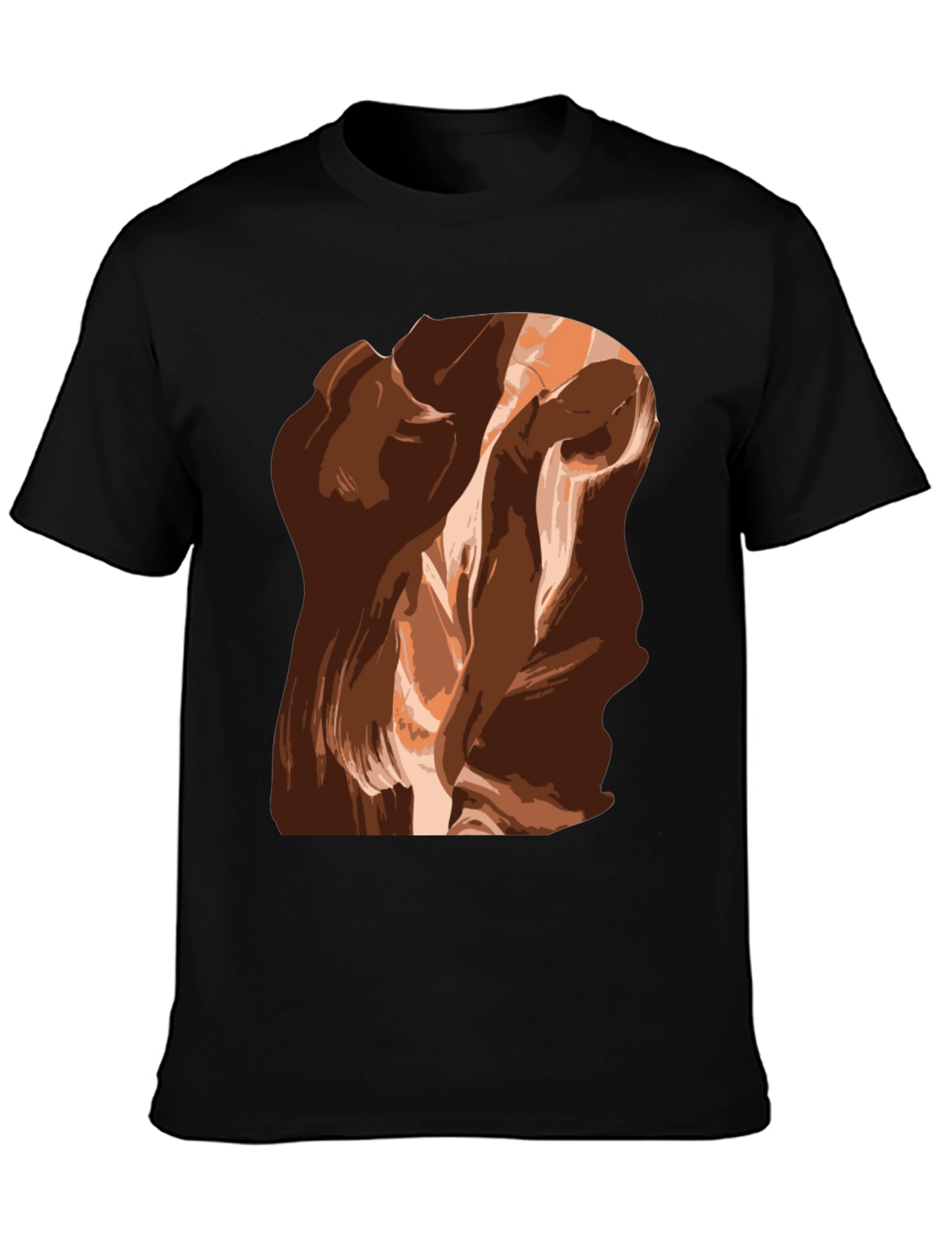 Abstract Canyon Black T-Shirt