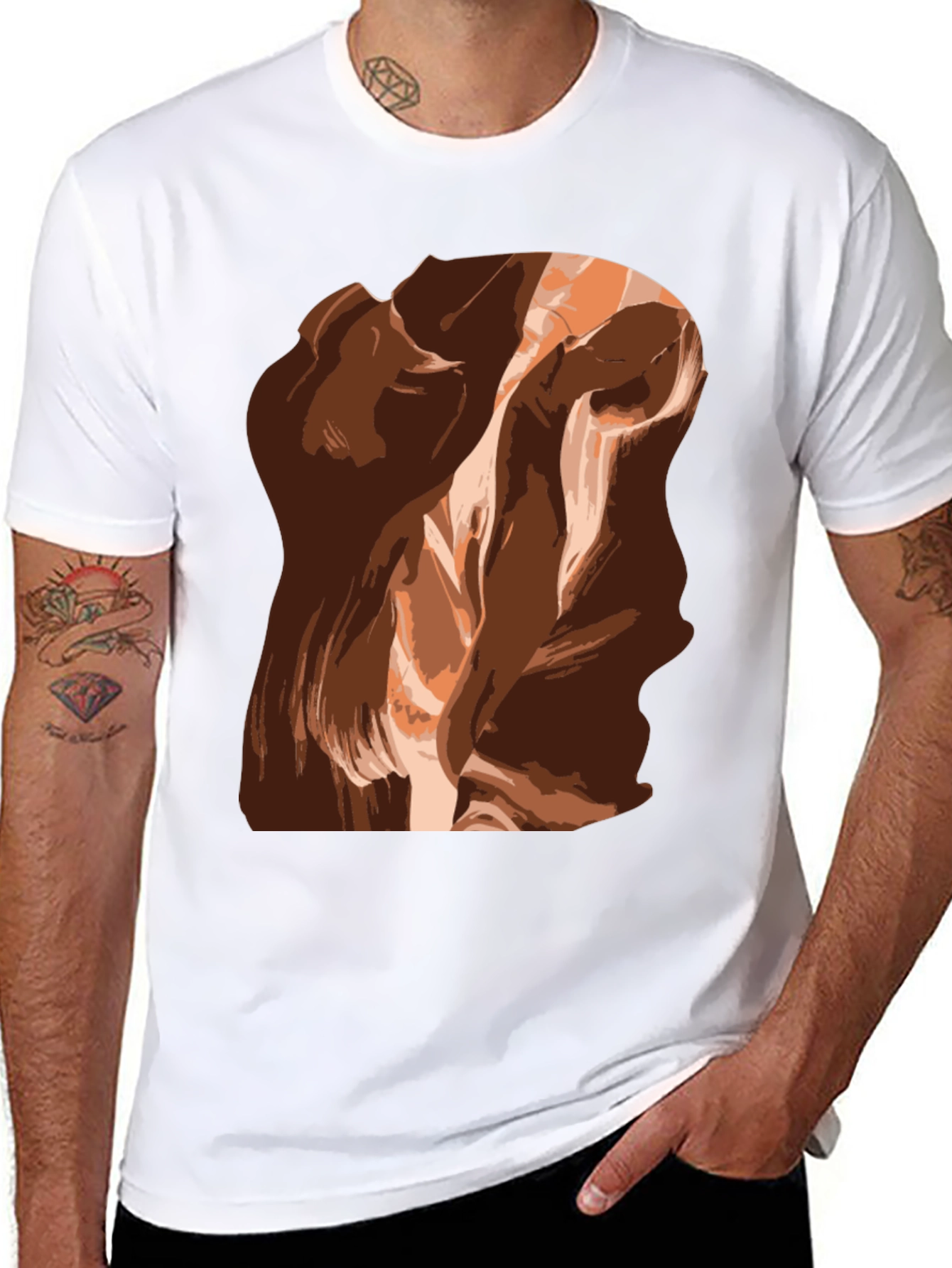 Abstract Canyon Black T-Shirt