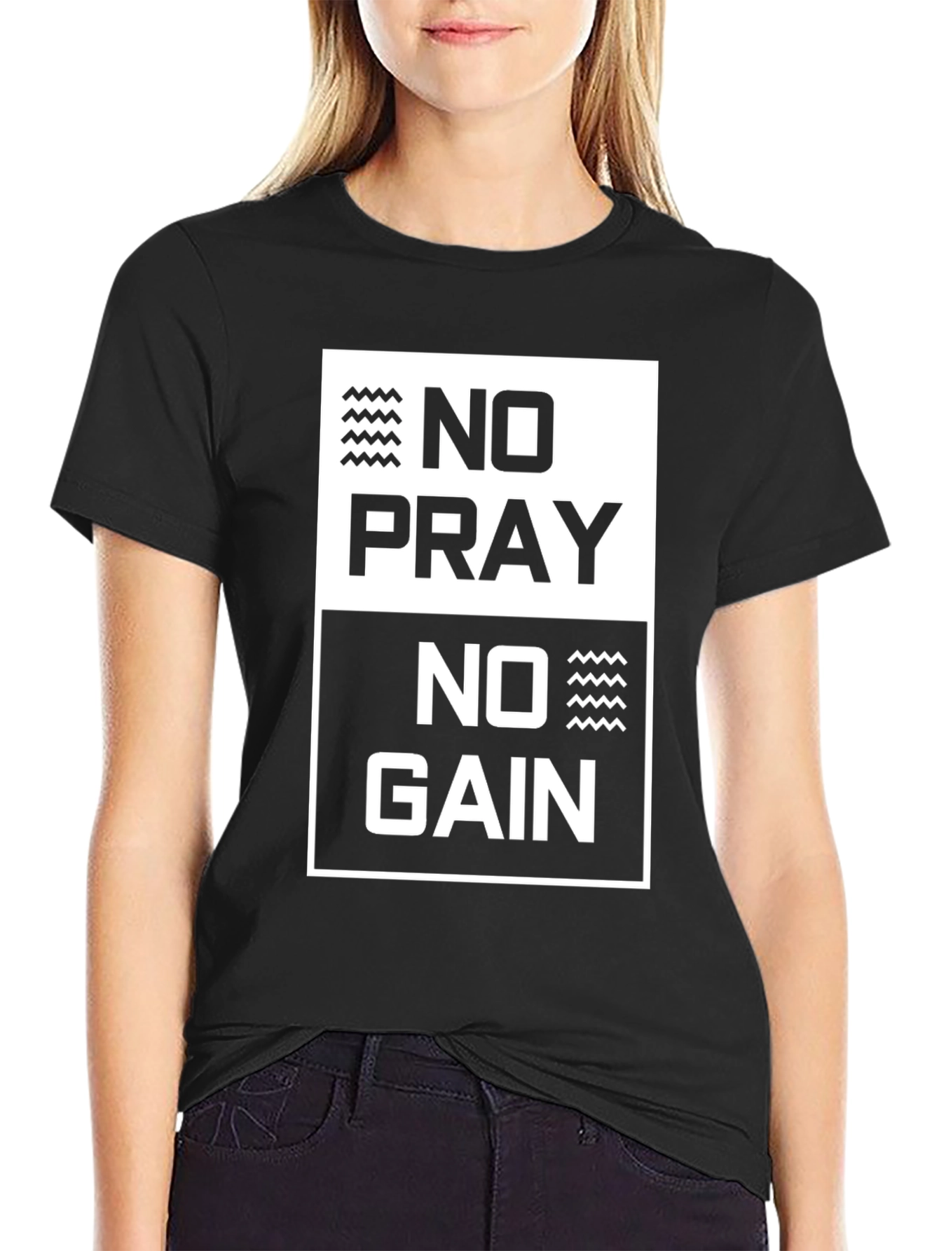 No Pray No Gain Graphic T-Shirt