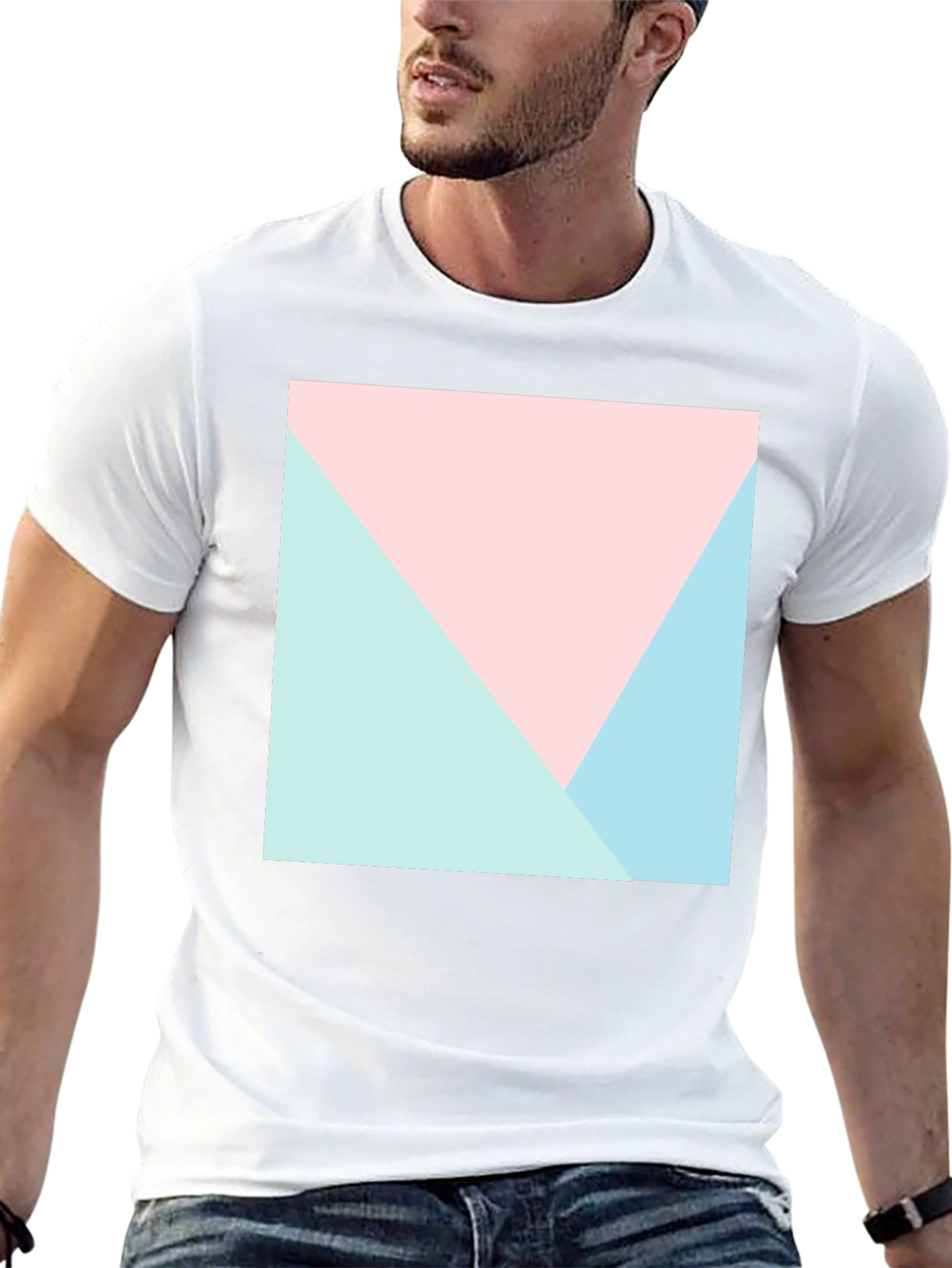 Geometric Pastel Triangle T-Shirt