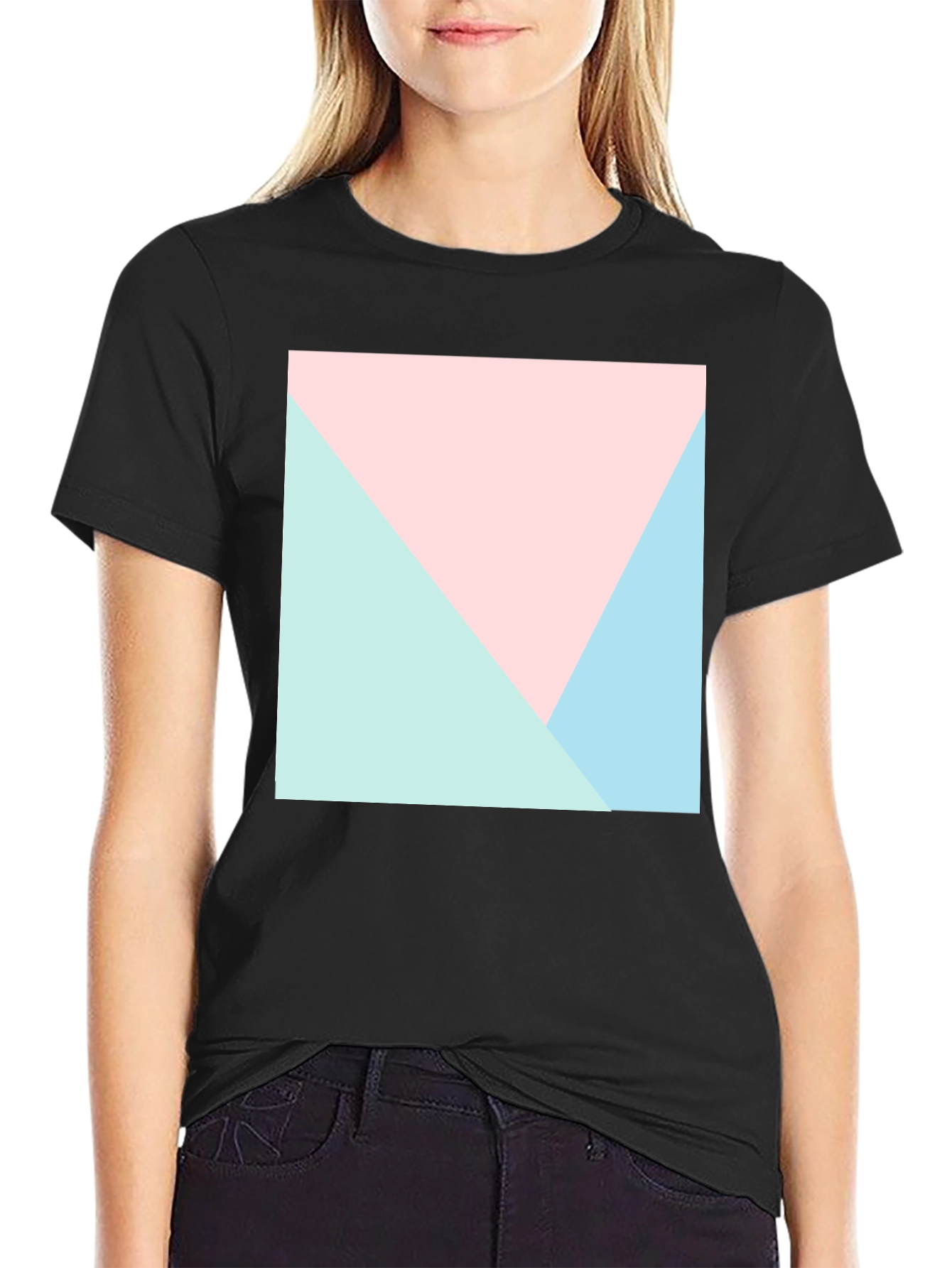 Geometric Pastel Triangle T-Shirt