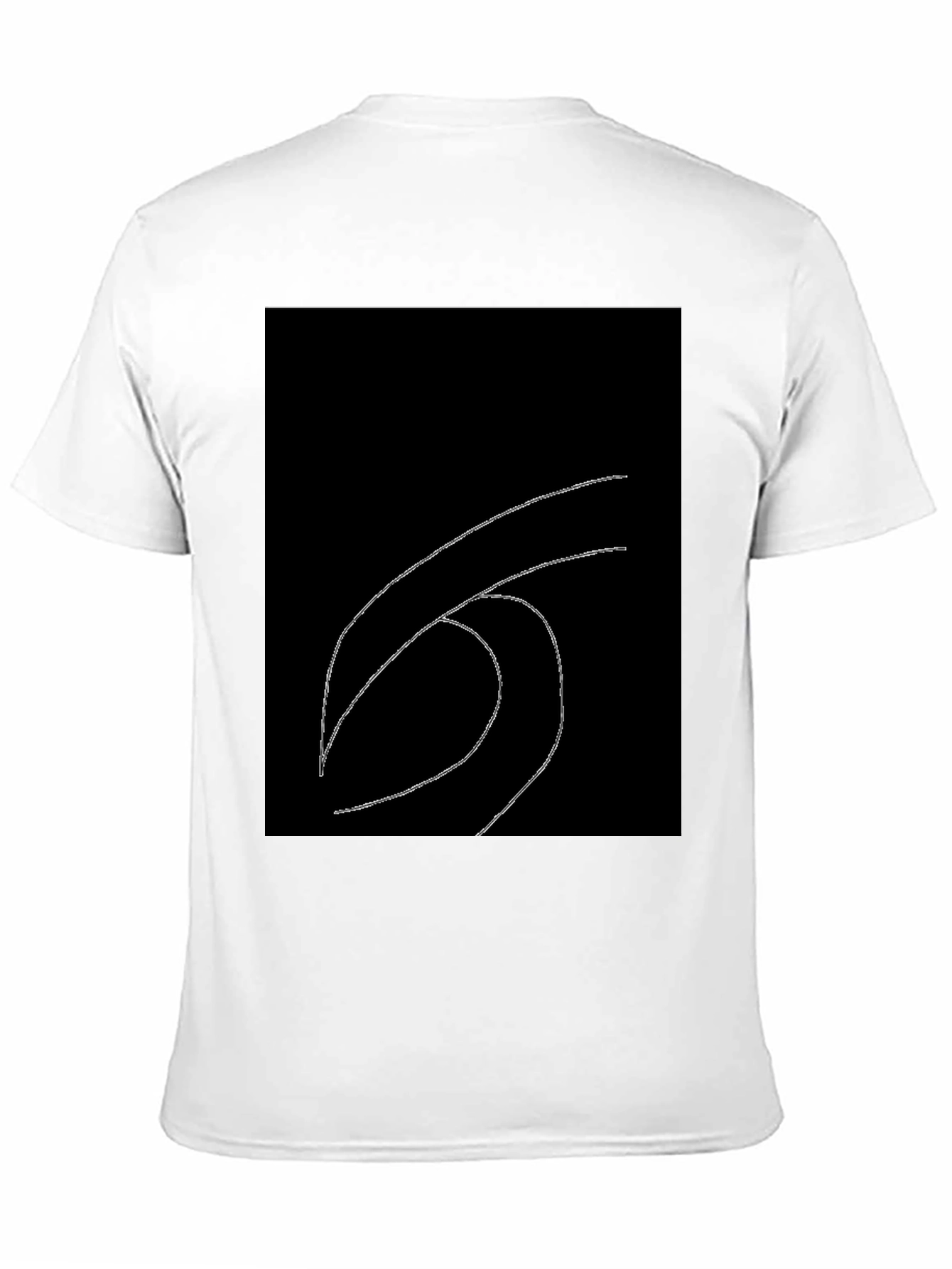 Minimalist Wave Graphic Black T-Shirt