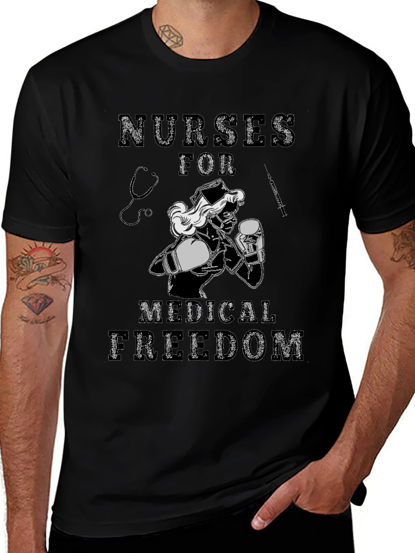 Nurses for Medical Freedom Graphic T-Shirt