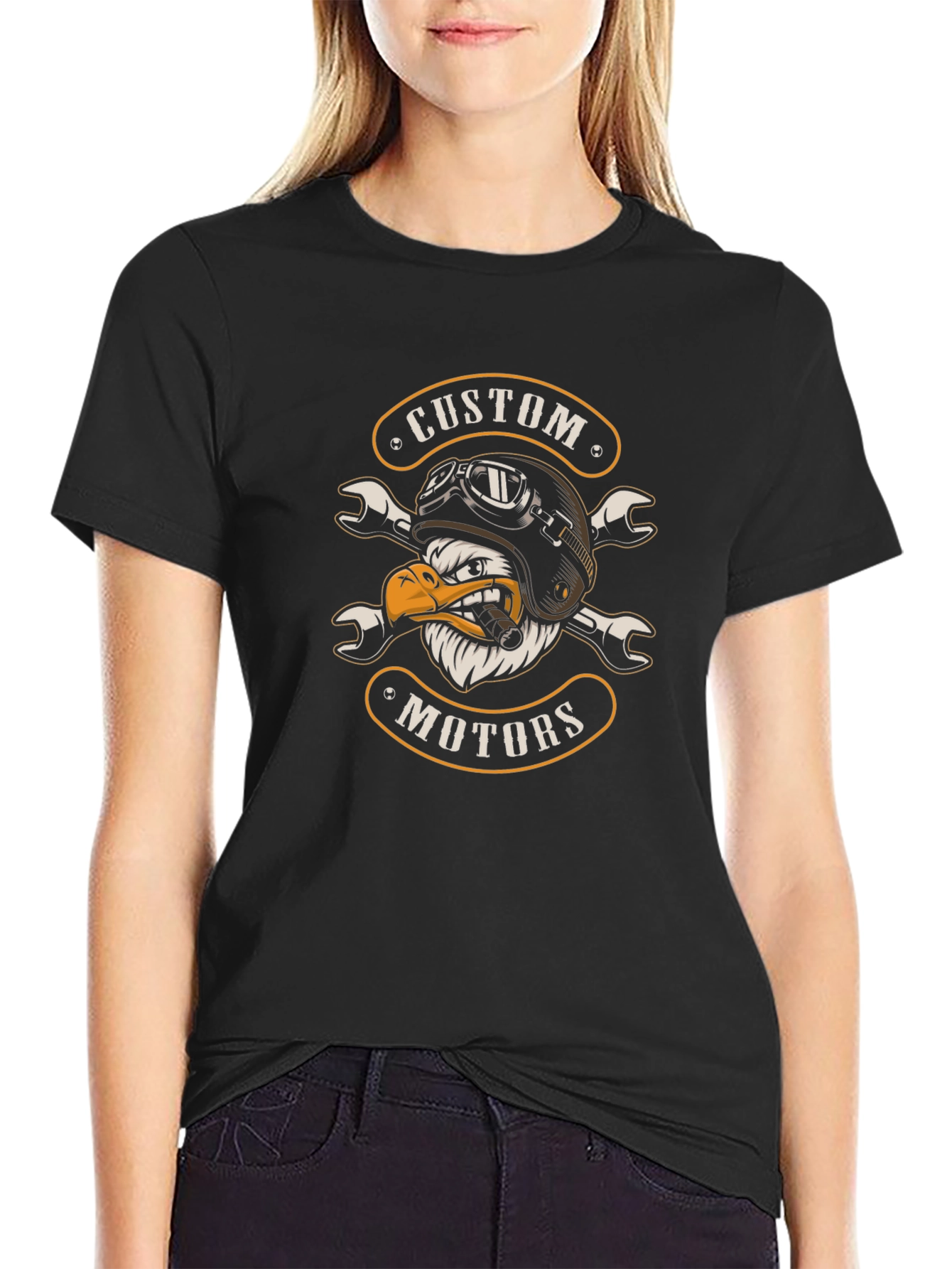 Custom Motors Eagle Biker T-Shirt