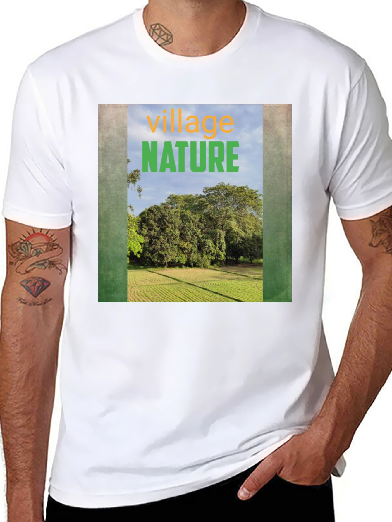 Nature Village Graphic Tee - Unisex Casual T-Shirt