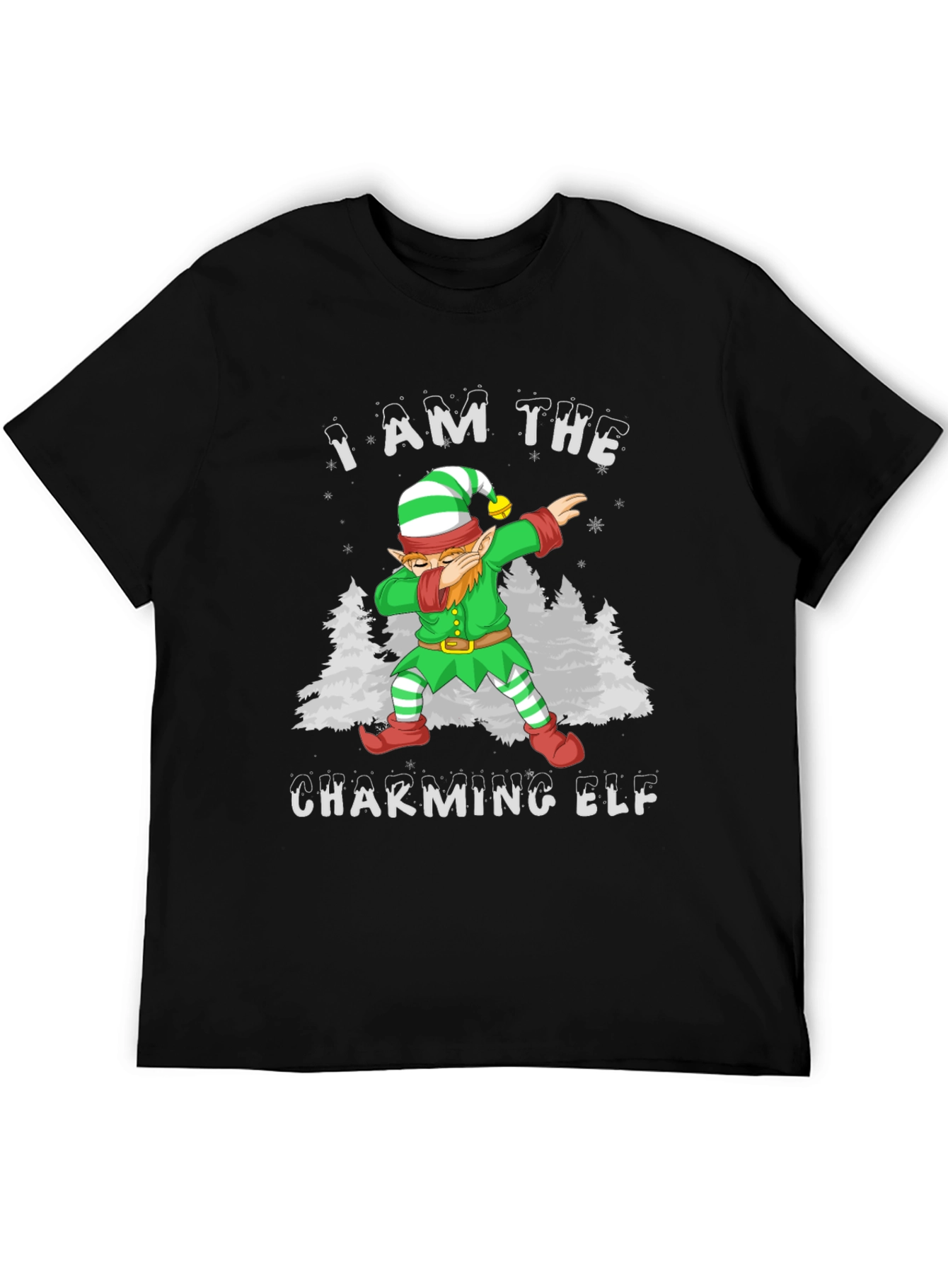 Charming Elf Dabbing Christmas Holiday T-Shirt
