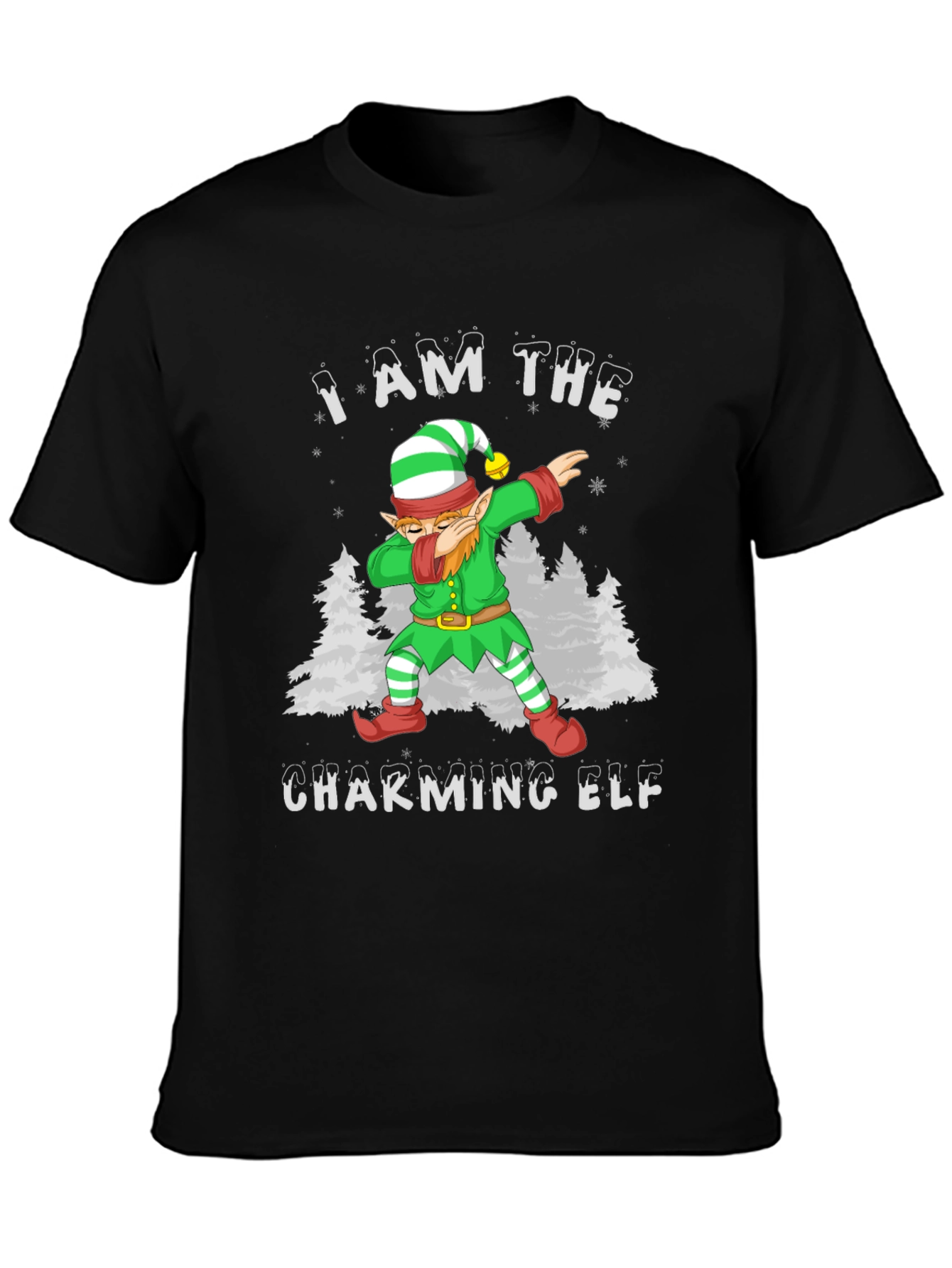 Charming Elf Dabbing Christmas Holiday T-Shirt