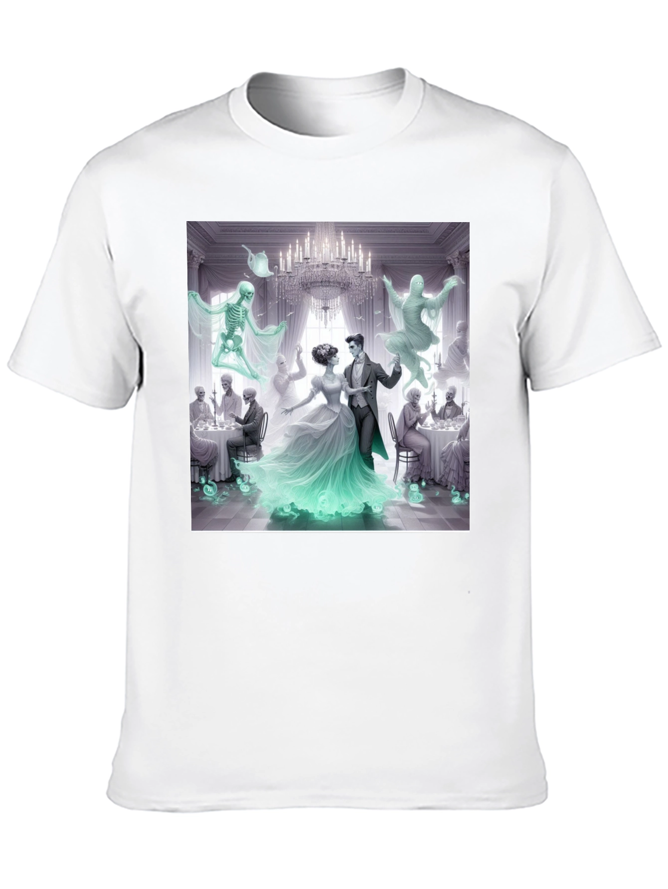 Ghostly Ballroom T-Shirt - Spooky Wedding Design