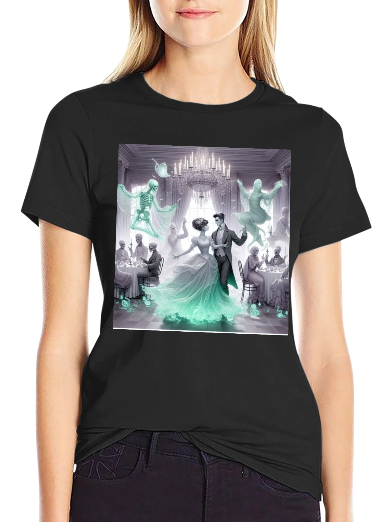 Ghostly Ballroom T-Shirt - Spooky Wedding Design
