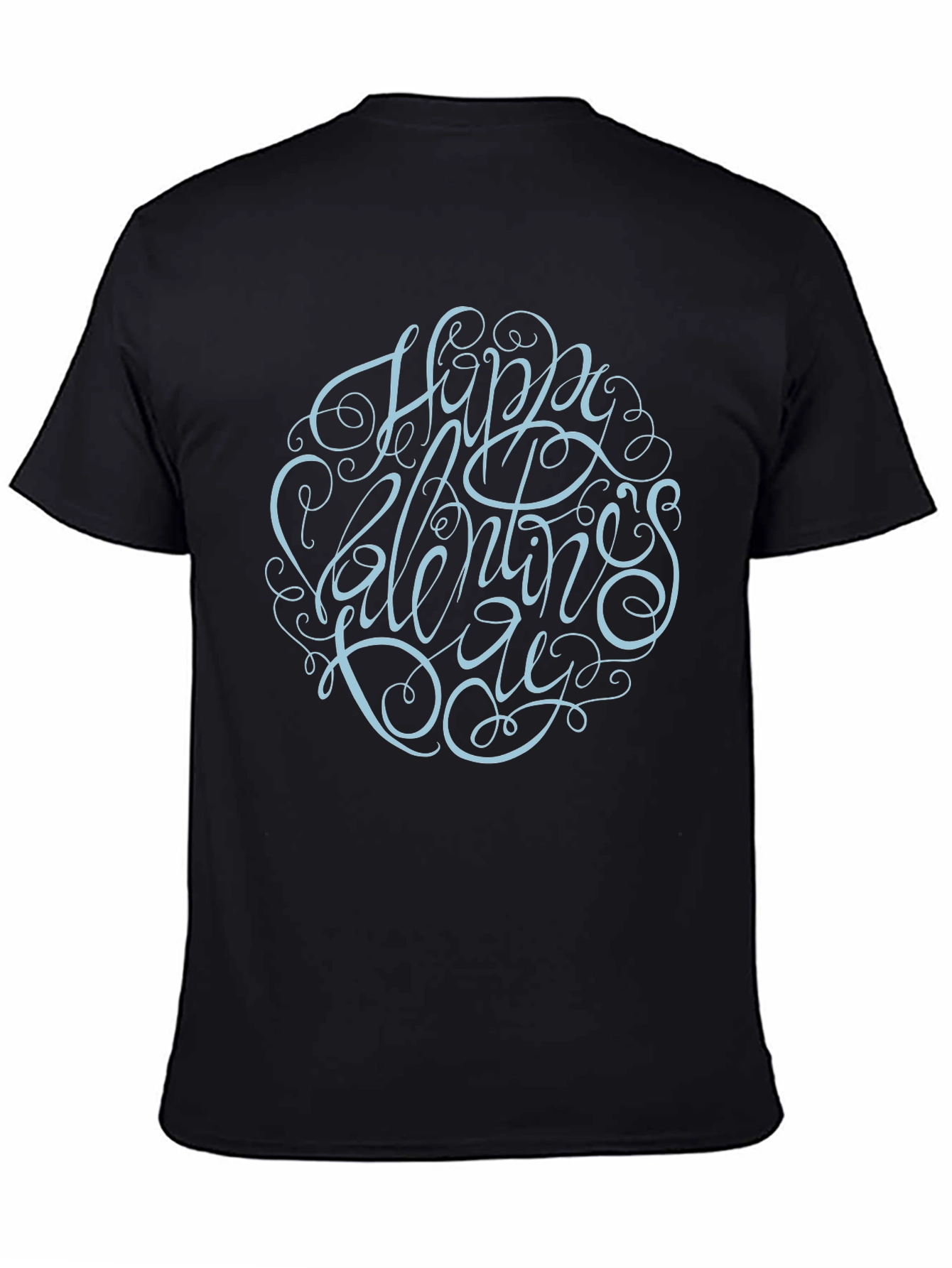Happy Valentines Day Graphic Black Tee