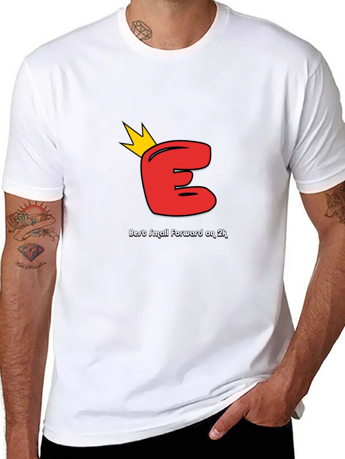 Kingly E T-Shirt - Bold Red Graphic Tee