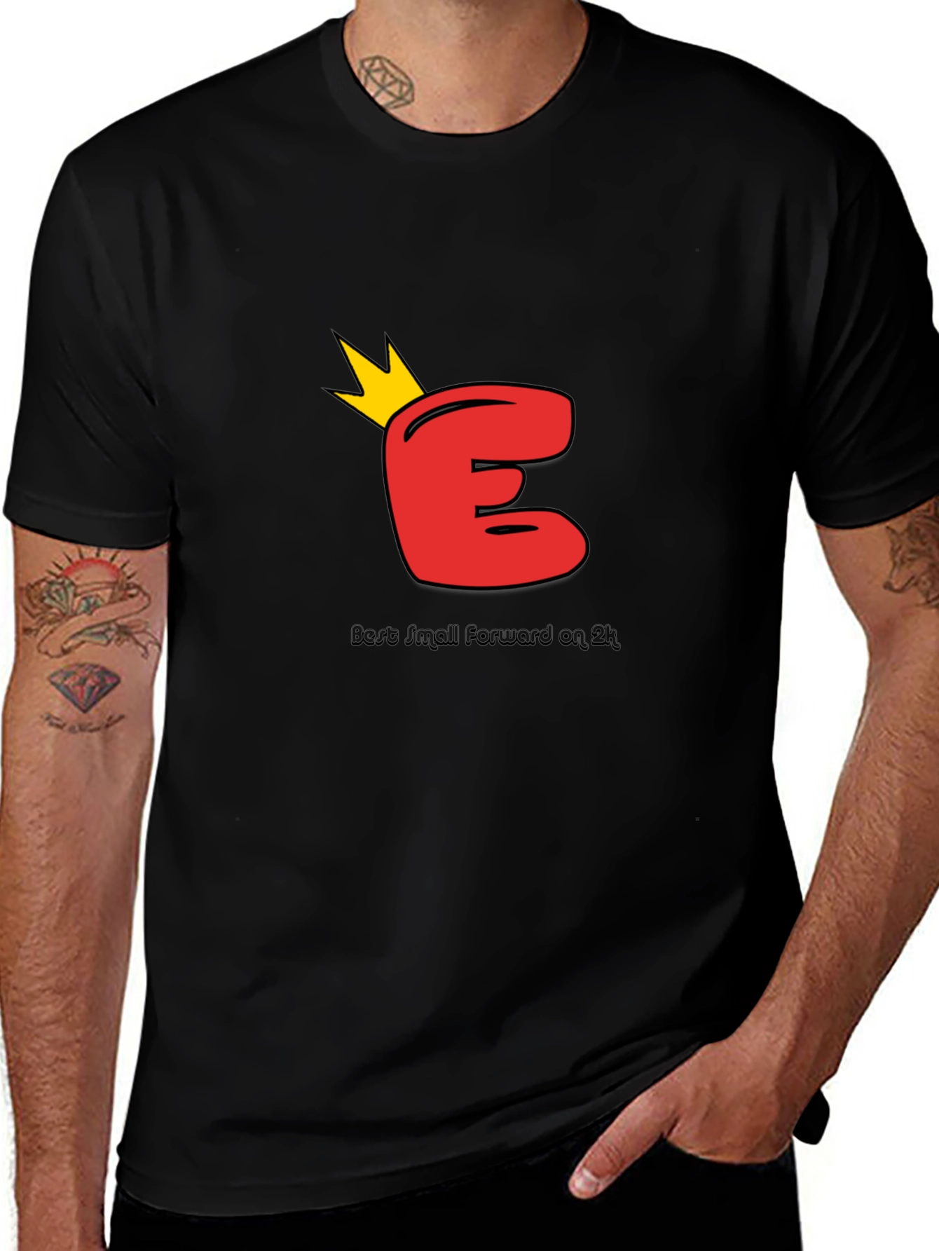 Kingly E T-Shirt - Bold Red Graphic Tee