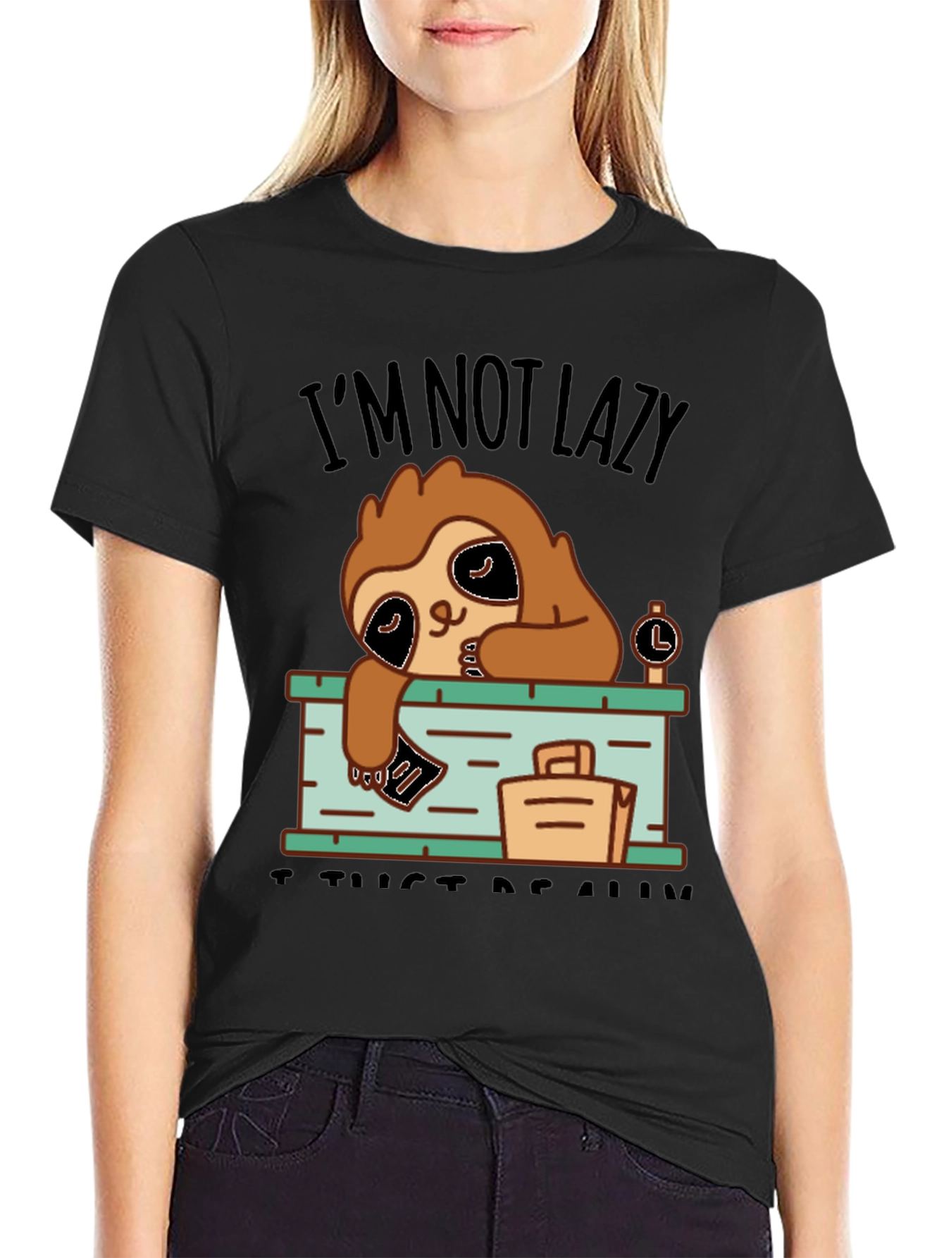 Lazy Sloth Graphic T-Shirt - Funny Novelty Tee