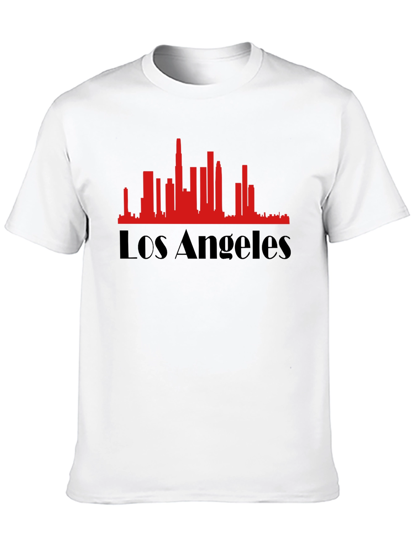 Los Angeles Skyline Graphic Tee - Black Cotton Blend
