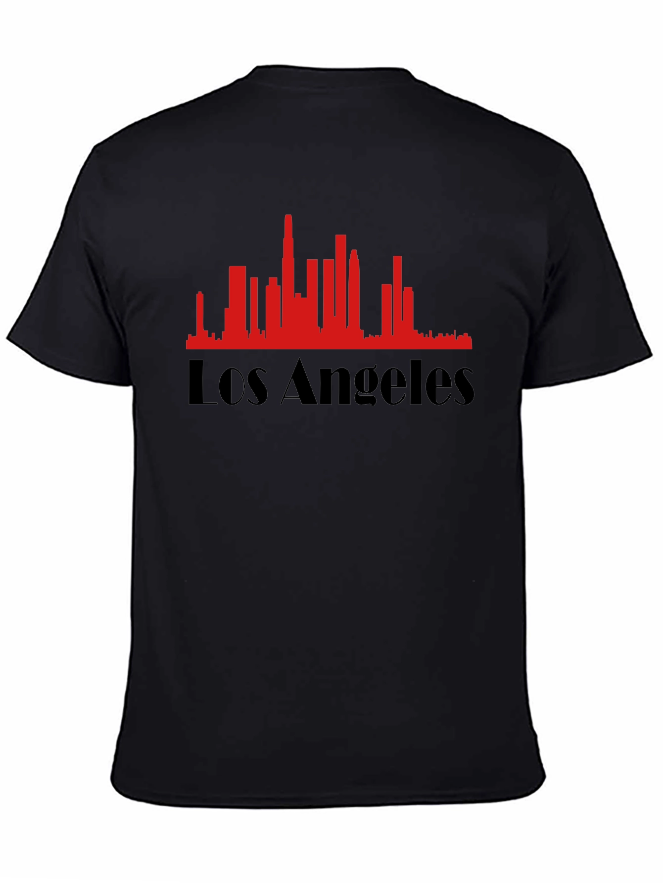 Los Angeles Skyline Graphic Tee - Black Cotton Blend