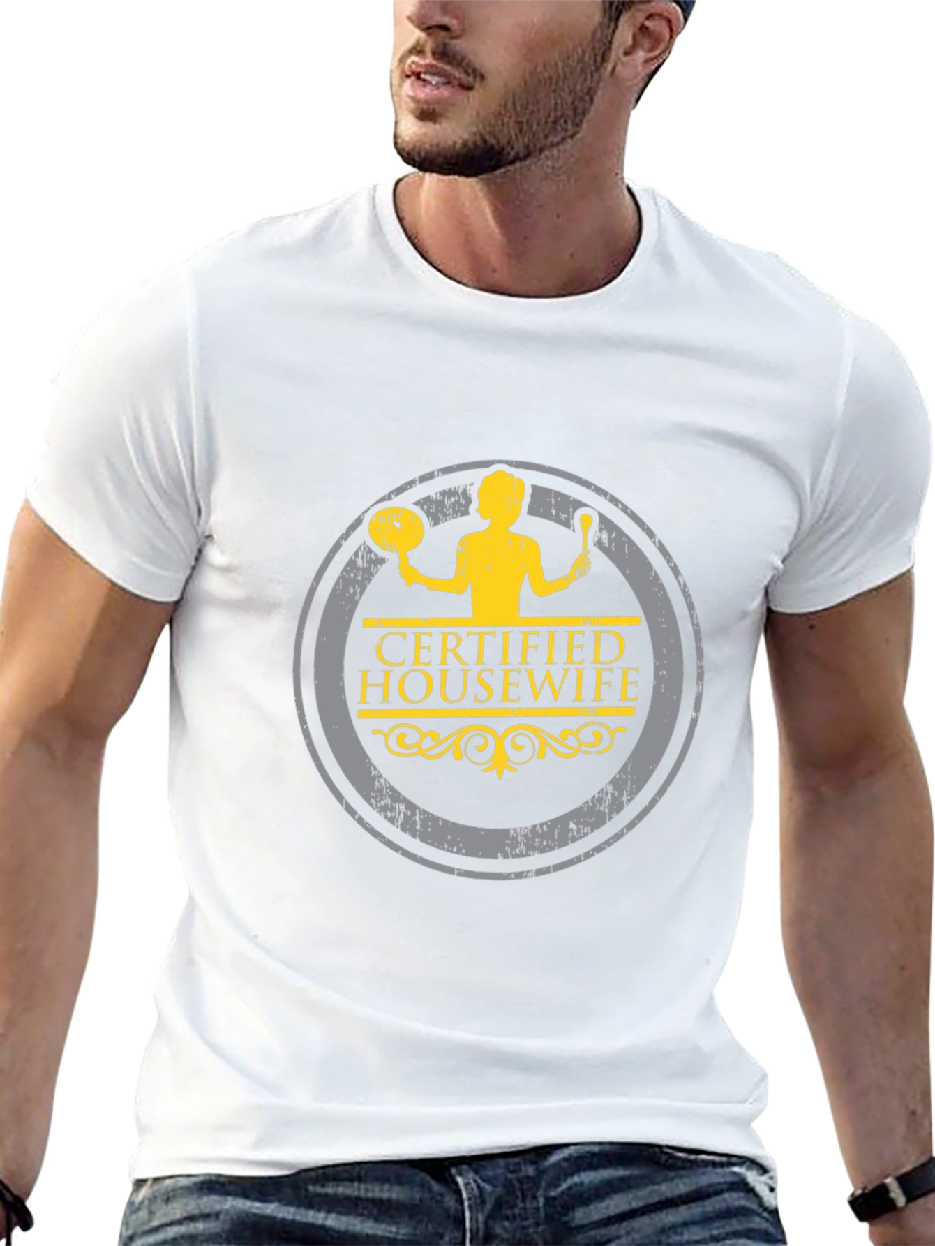 Certified Housewife T-Shirt - Novelty Graphic Tee
