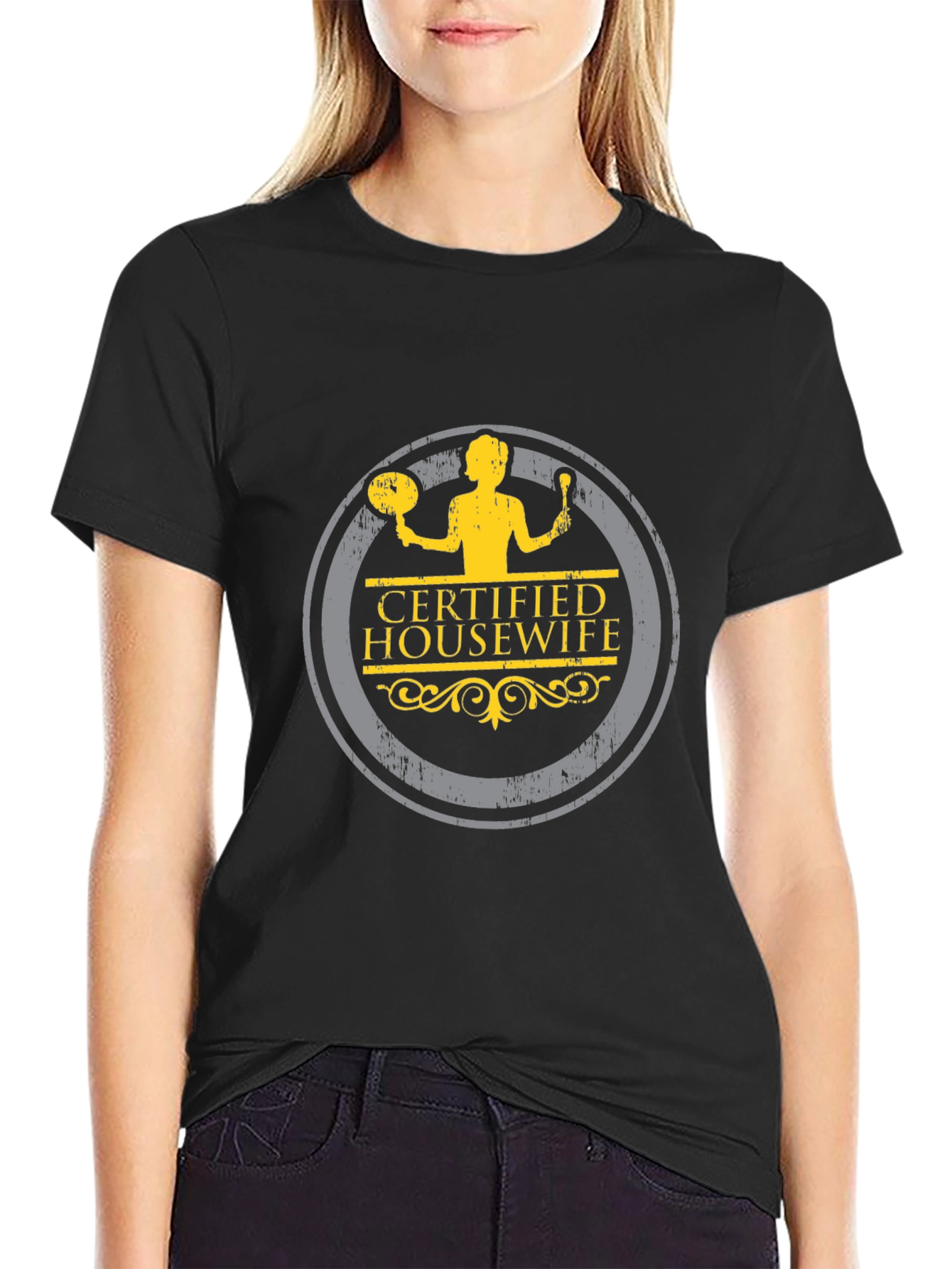 Certified Housewife T-Shirt - Novelty Graphic Tee