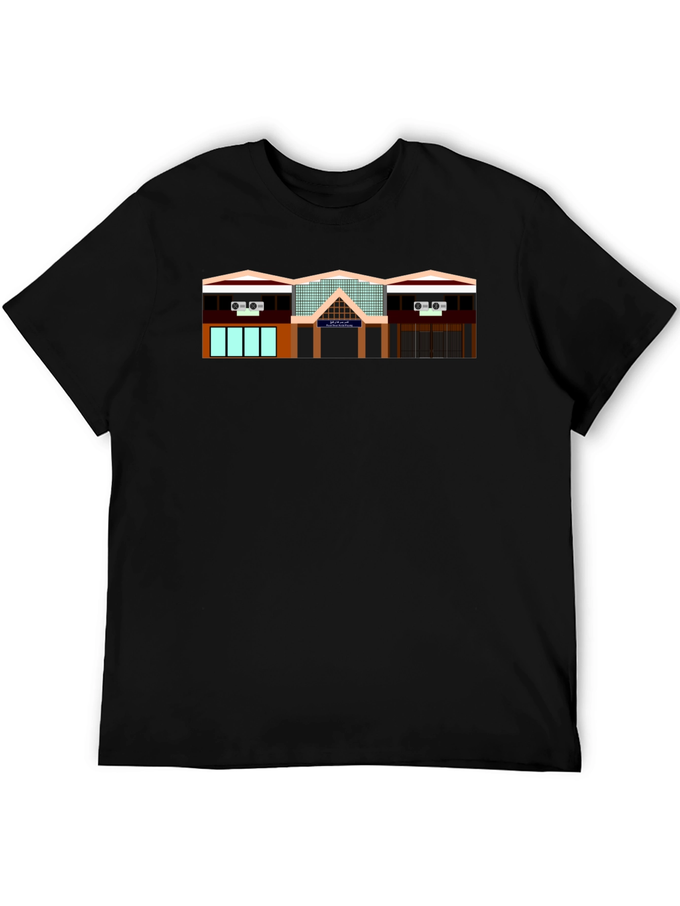 Building Print Black T-Shirt