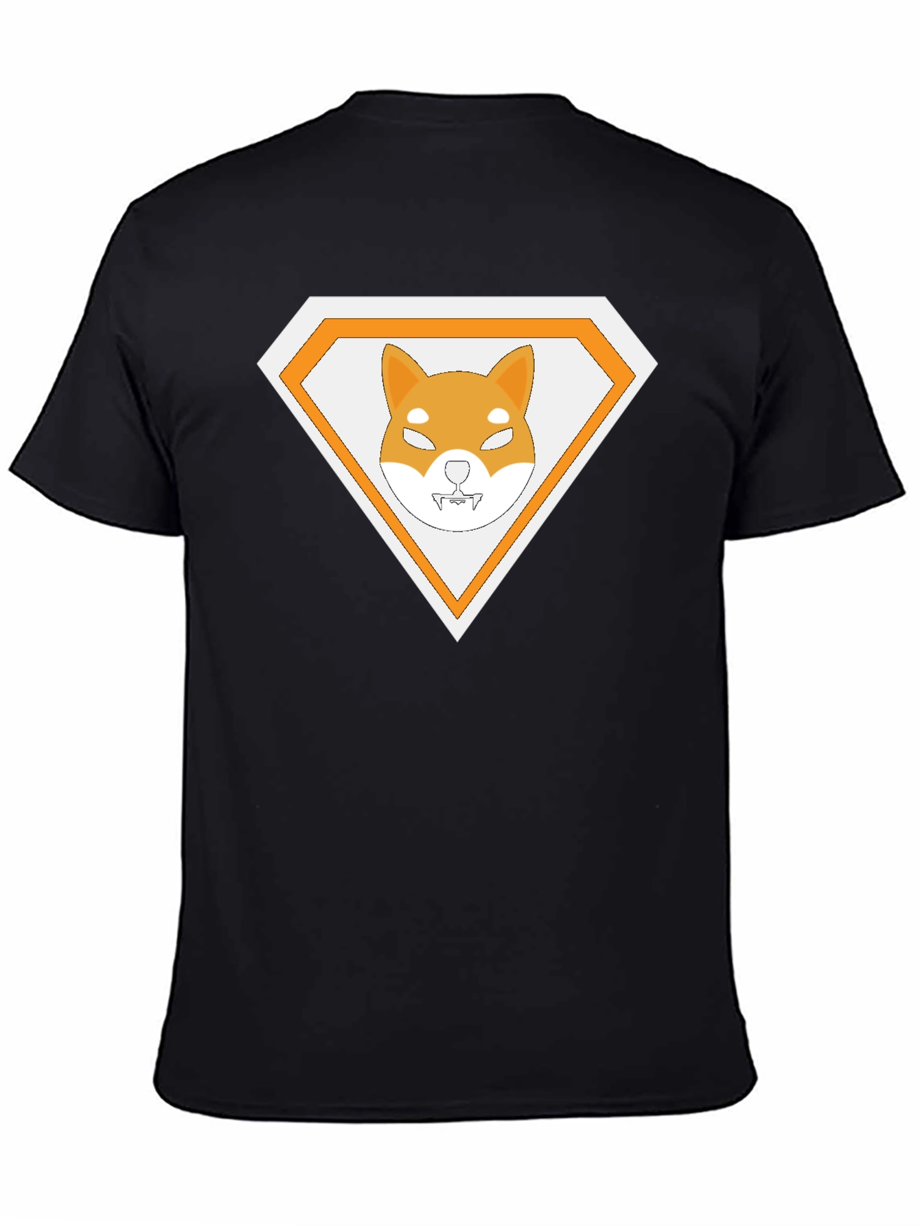 Shiba Inu Superhero Tee - Black Cotton Casual Shirt