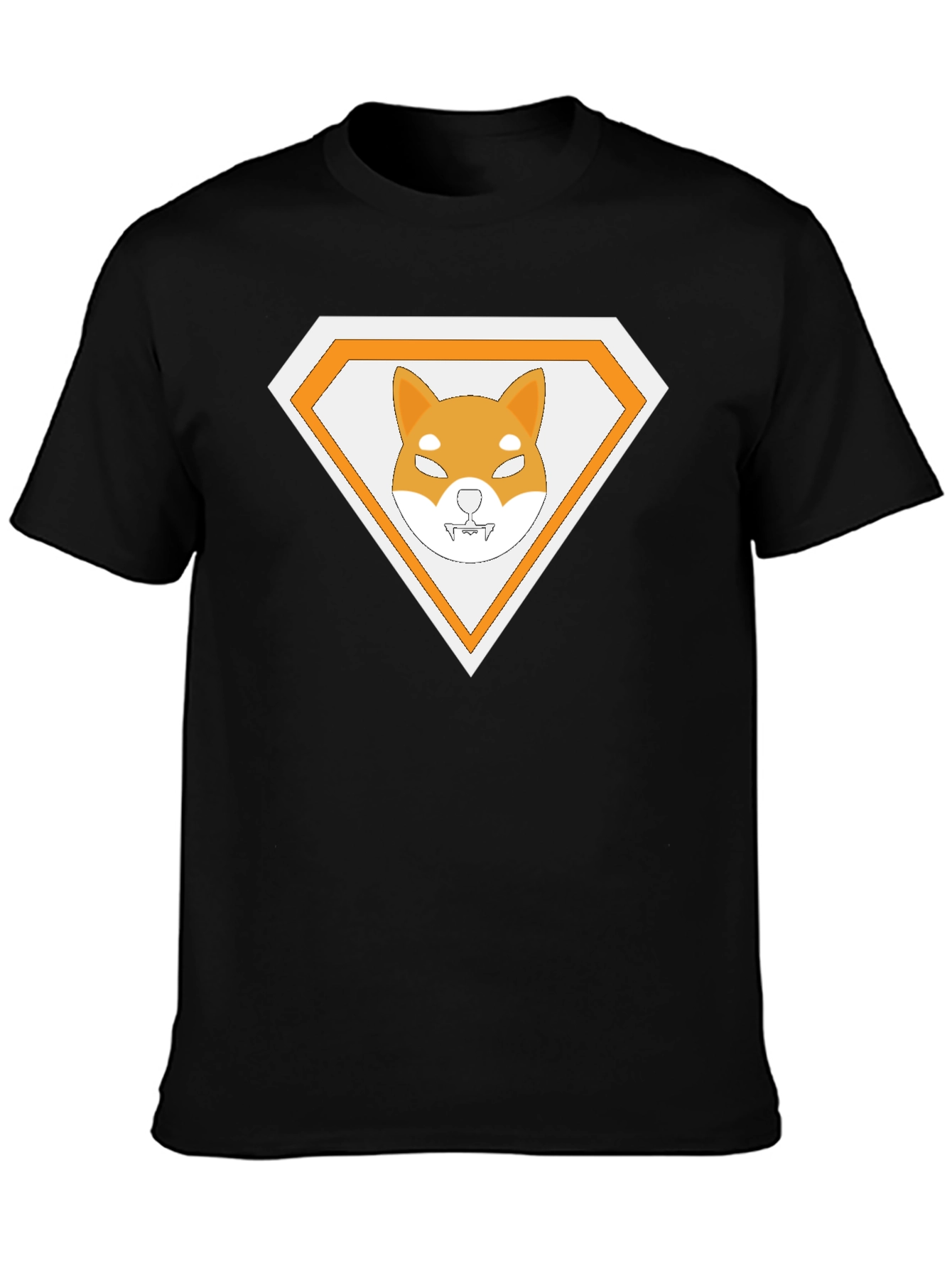 Shiba Inu Superhero Tee - Black Cotton Casual Shirt