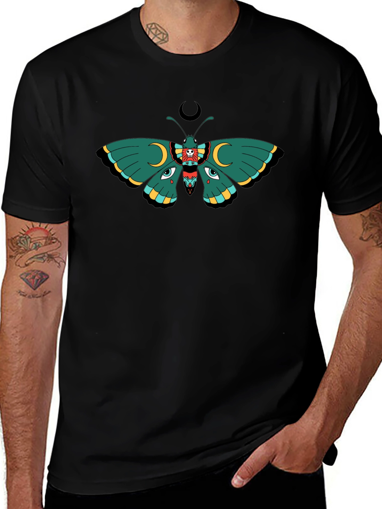 Mystic Moth Graphic Tee - Unisex Black T-Shirt