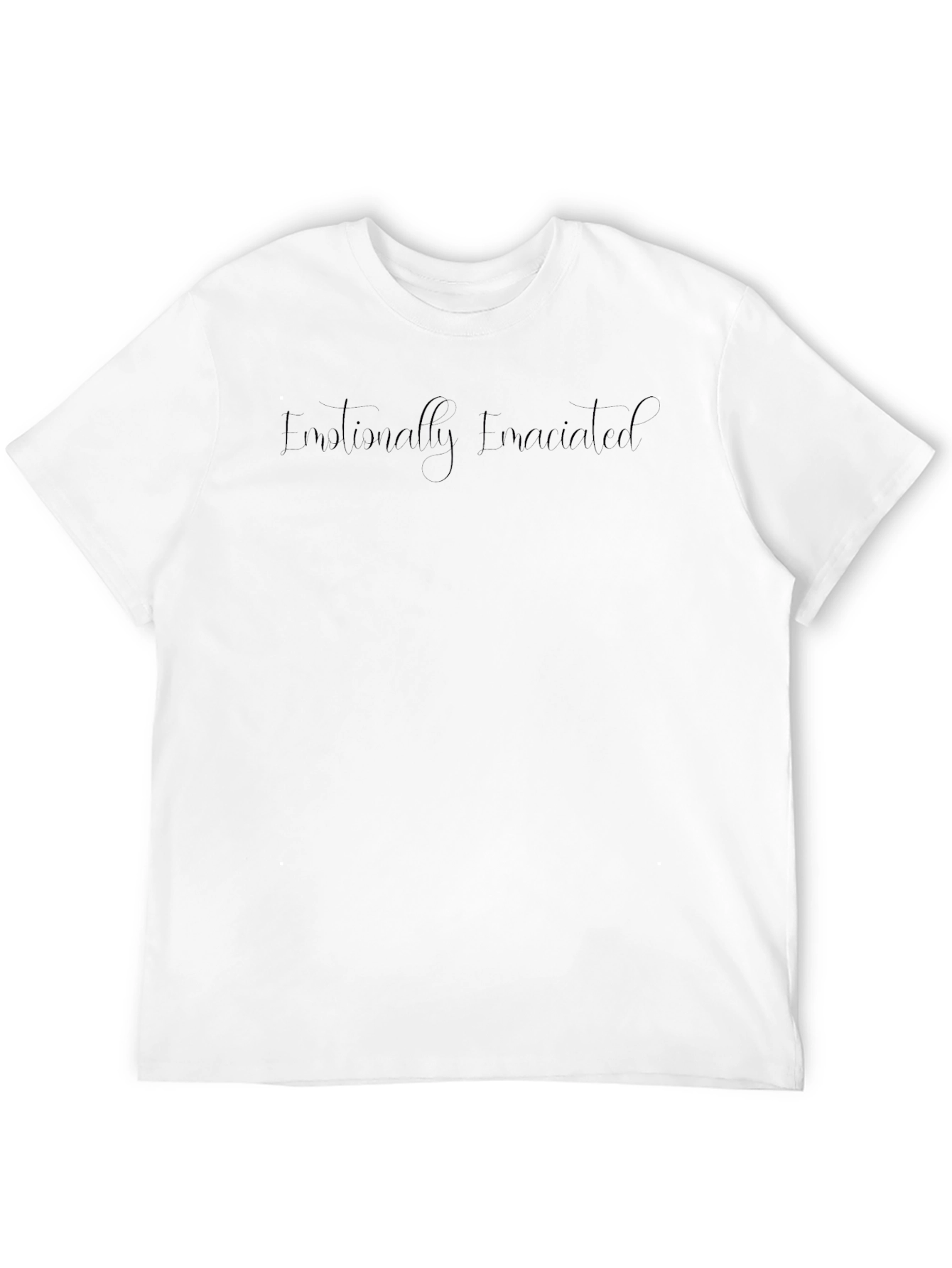 Emotionally Emaciated Black Graphic Tee