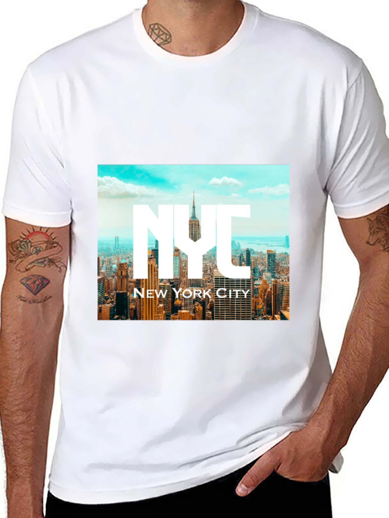 NYC New York City Graphic Tee - Black