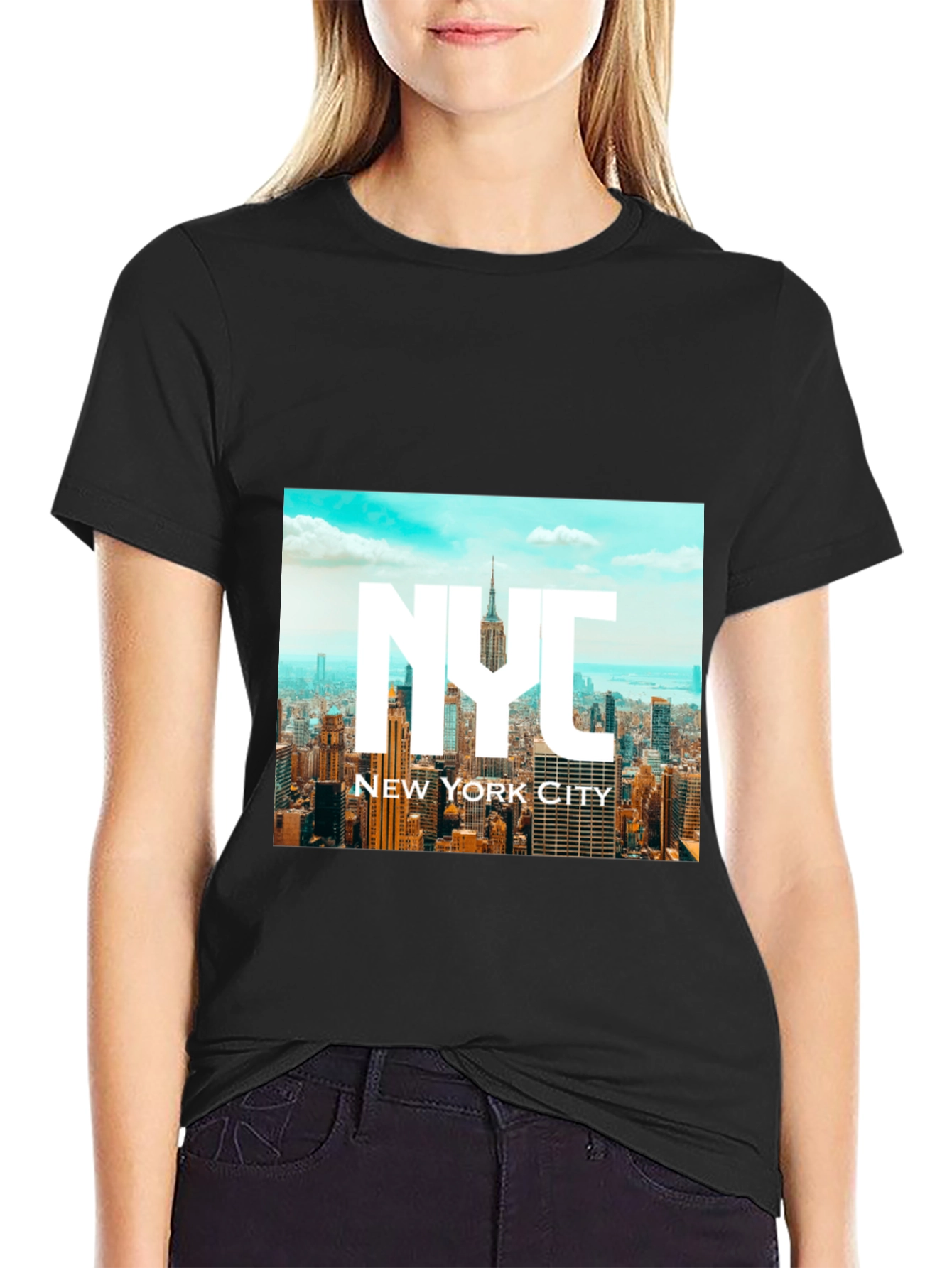NYC New York City Graphic Tee - Black